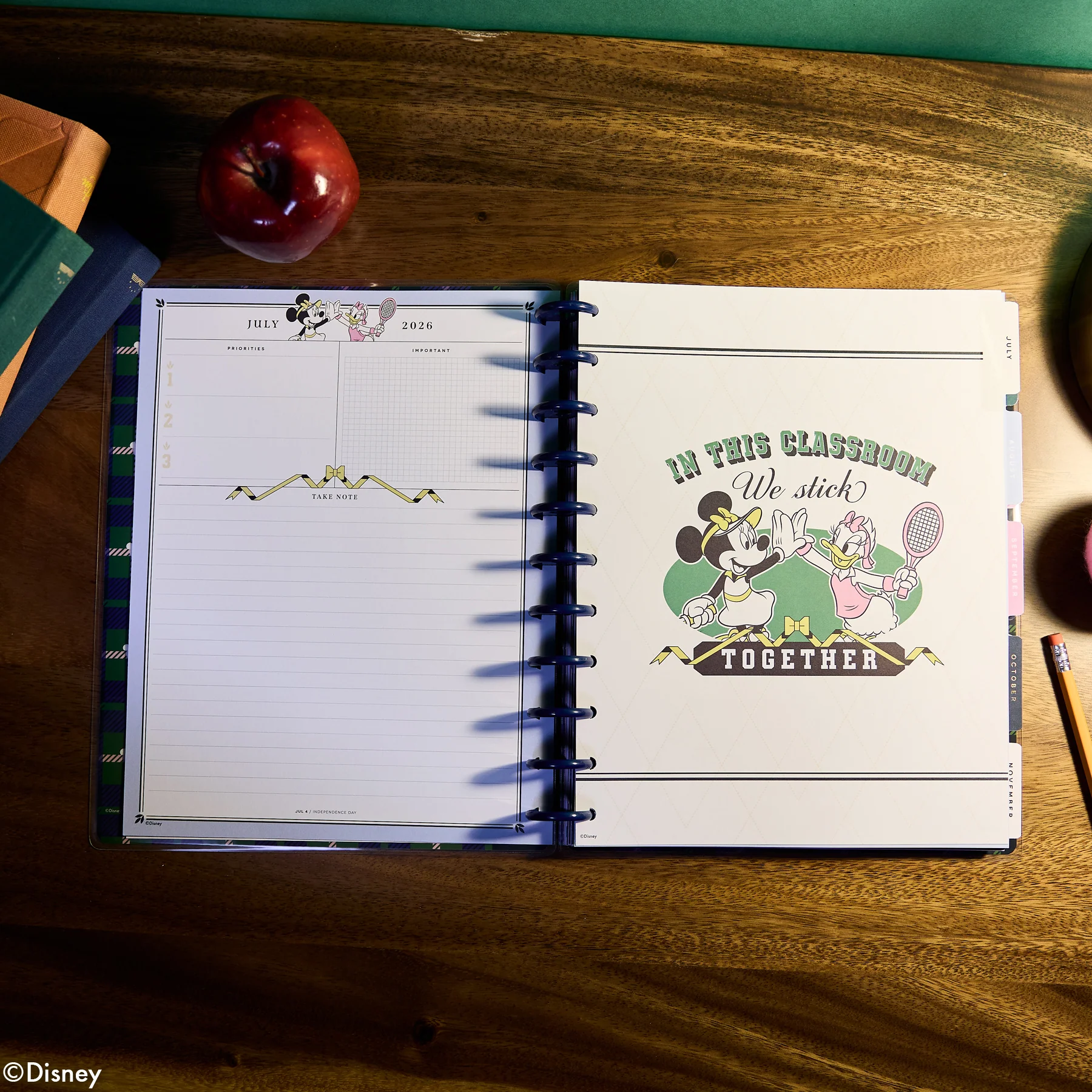 2026–2027 Disney Minnie Mouse & Daisy Duck Varsity Customizable Teacher Planner - Big Teacher Layout - 12 Months - Image 10