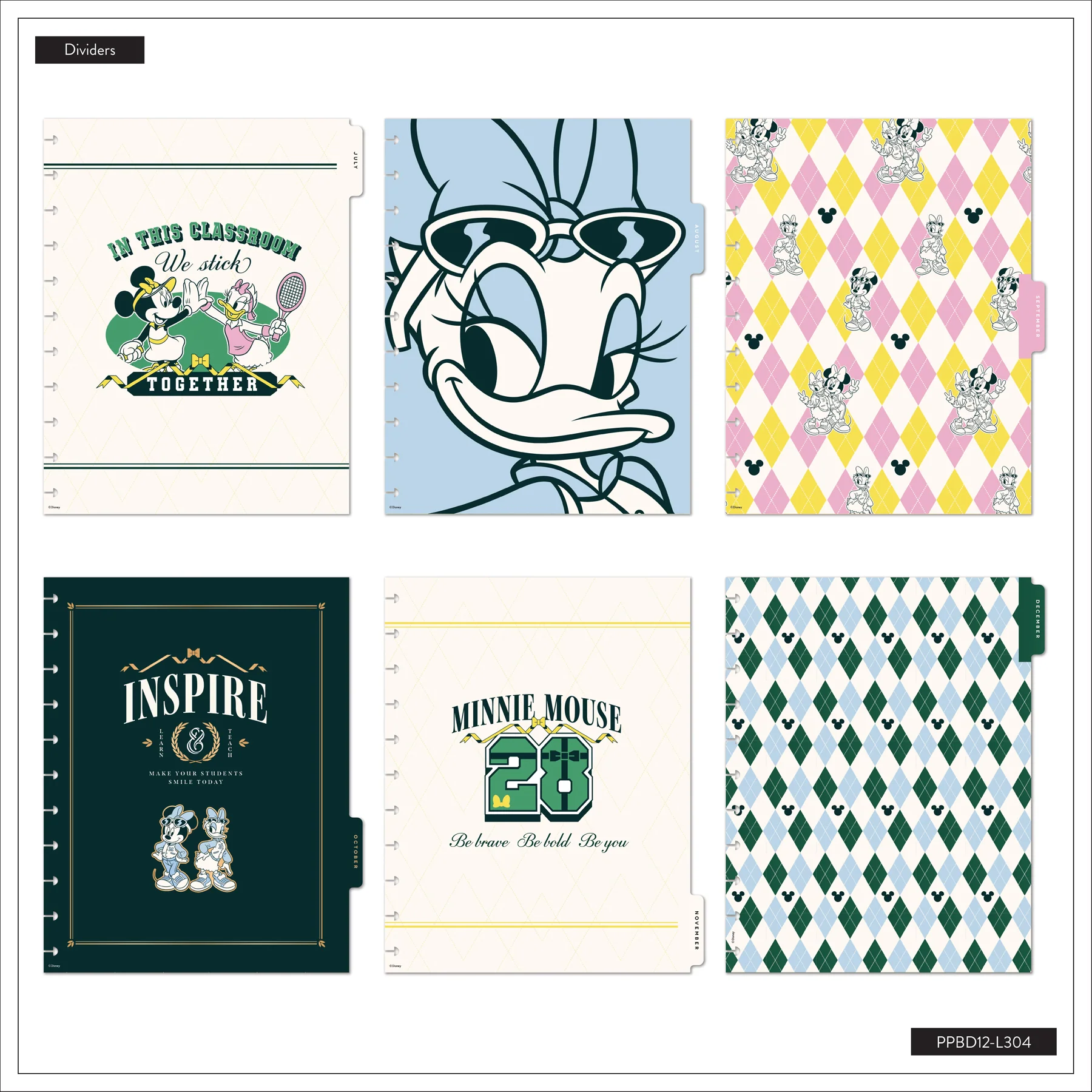 2026–2027 Disney Minnie Mouse & Daisy Duck Varsity Customizable Teacher Planner - Big Teacher Layout - 12 Months - Image 18