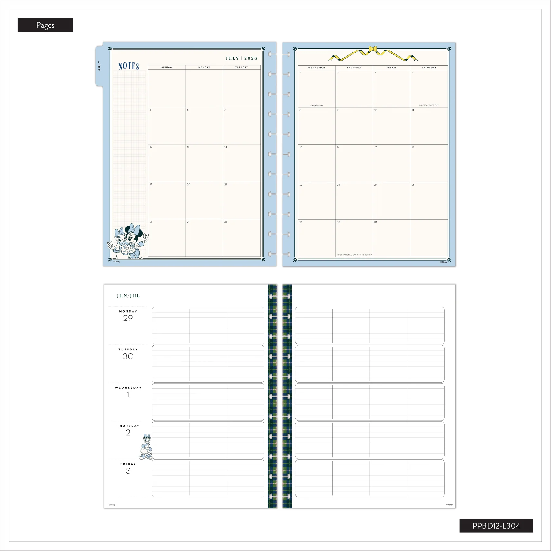 2026–2027 Disney Minnie Mouse & Daisy Duck Varsity Customizable Teacher Planner - Big Teacher Layout - 12 Months - Image 19