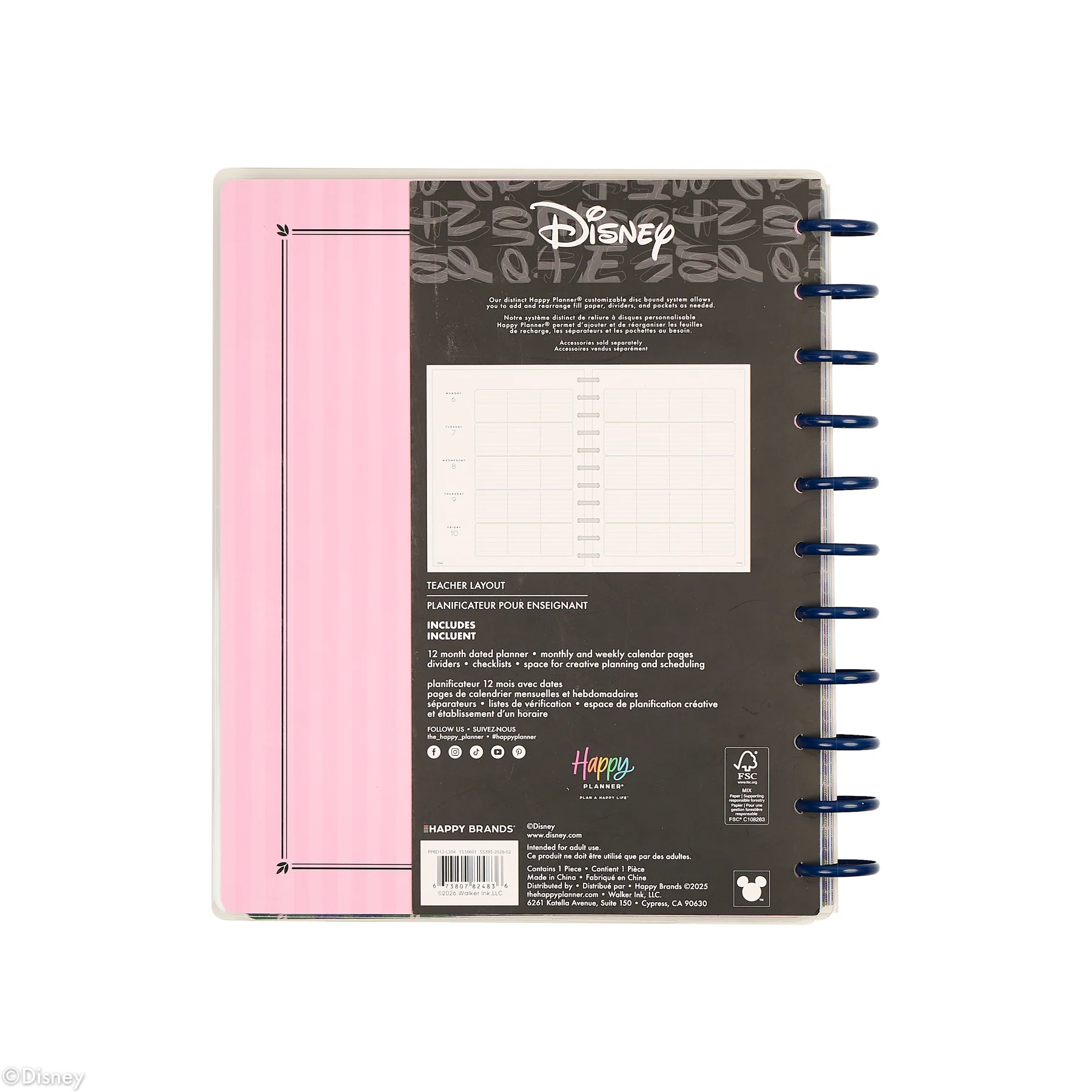 2026–2027 Disney Minnie Mouse & Daisy Duck Varsity Customizable Teacher Planner - Big Teacher Layout - 12 Months - Image 24