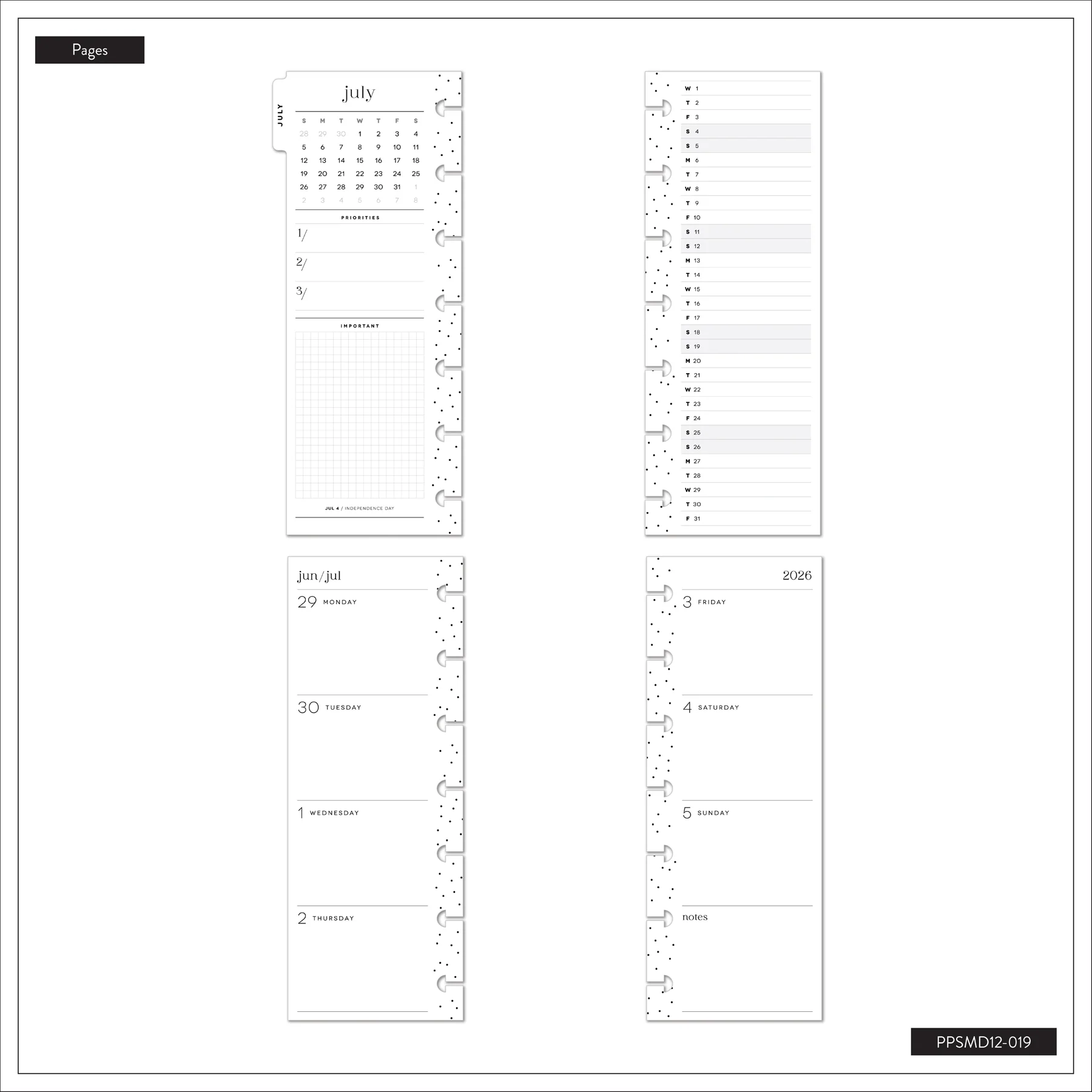 2026–2027 Dune Hues Customizable Planner - Skinny Mini Horizontal Layout - 12 Months - Image 13