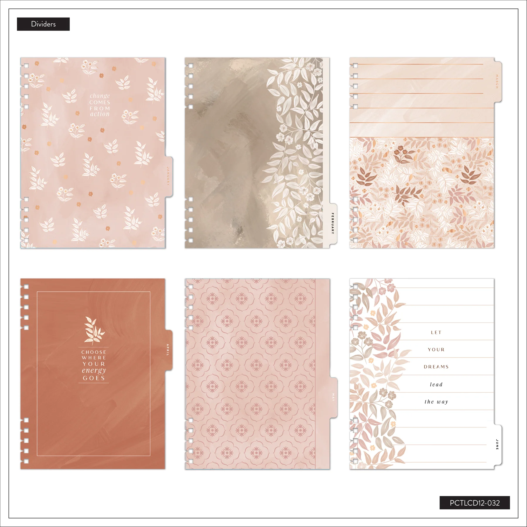 2026–2027 Dune Hues Customizable Spiral Planner -  Classic Vertical Layout - 12 Months - Image 13