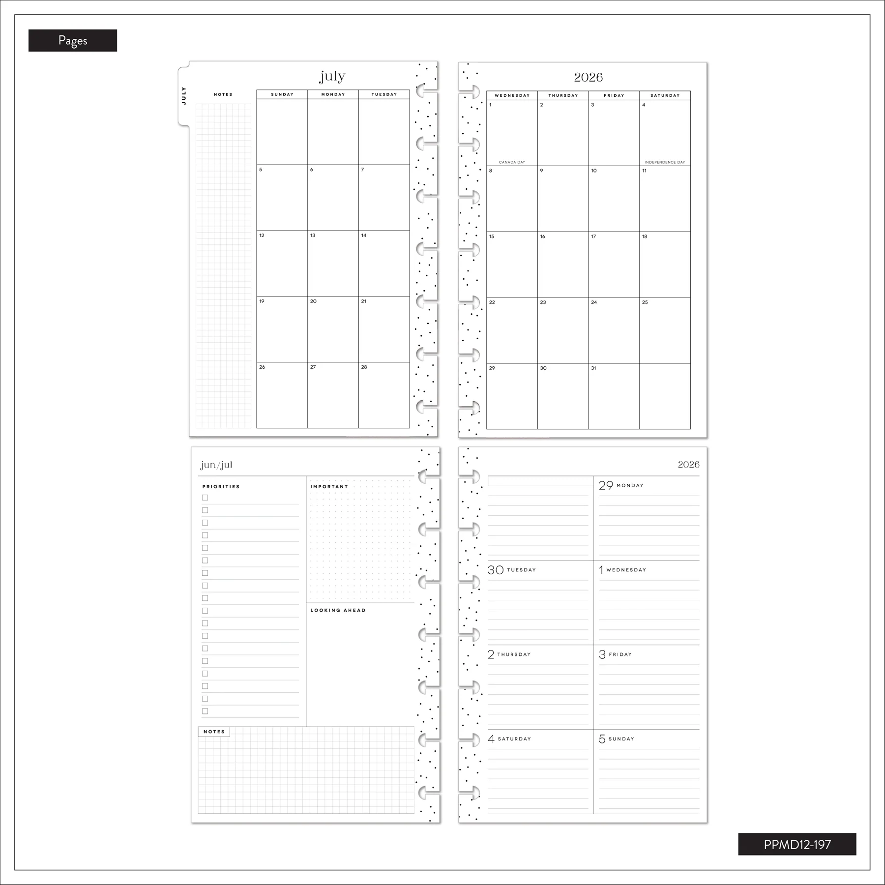 2026–2027 Eternal Stars Customizable Planner - Mini Dashboard Layout - 12 Months - Image 14