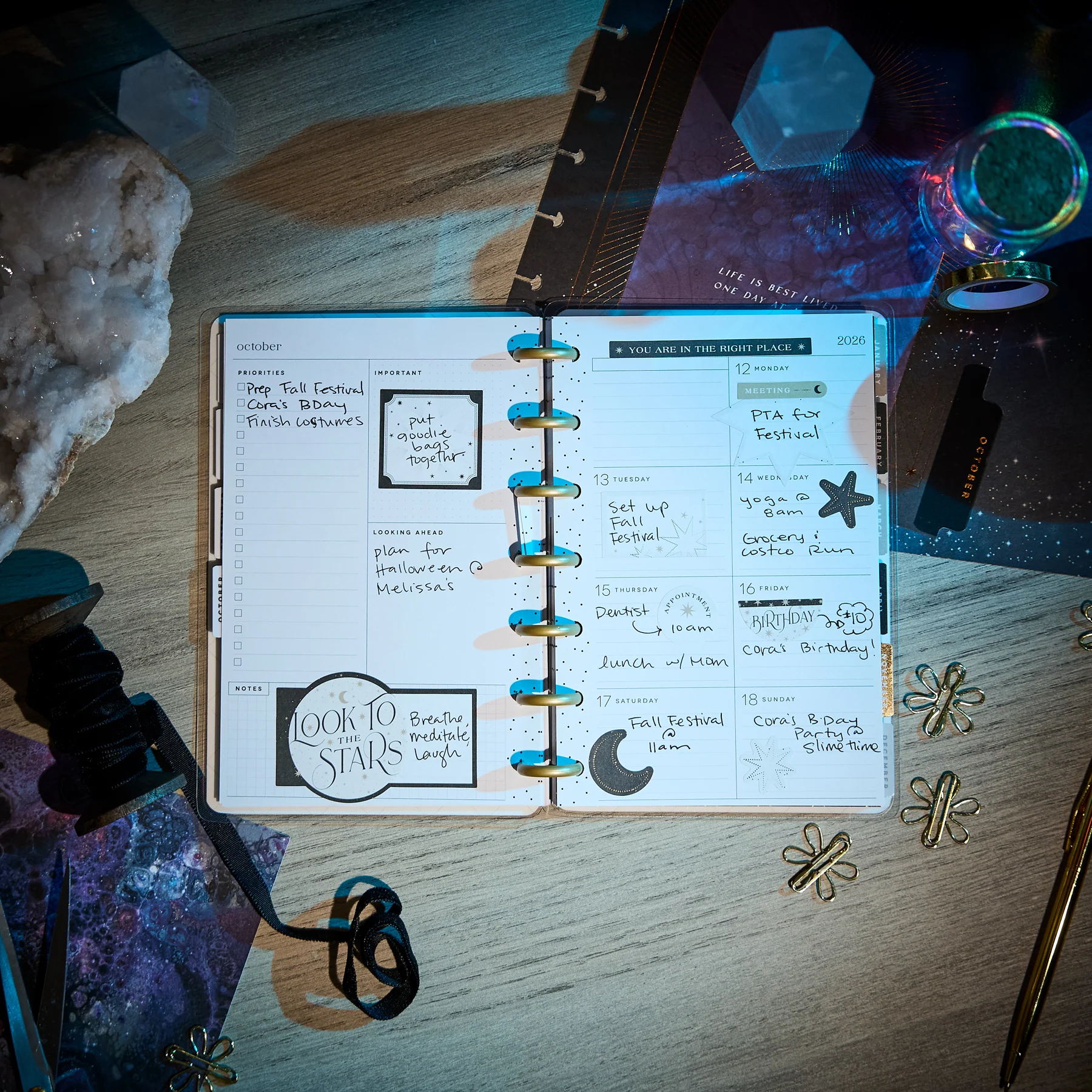 2026–2027 Eternal Stars Customizable Planner - Mini Dashboard Layout - 12 Months - Image 4
