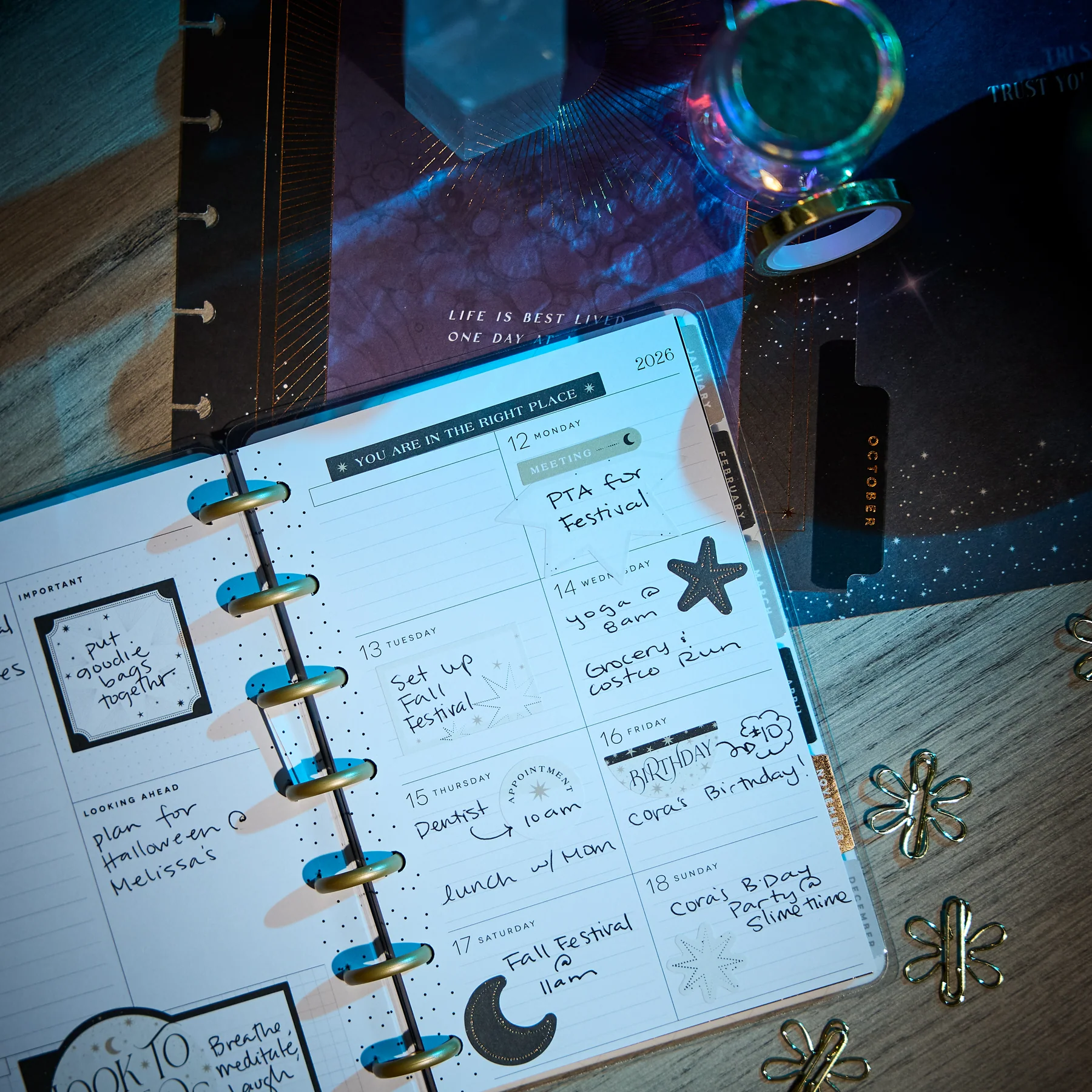 2026–2027 Eternal Stars Customizable Planner - Mini Dashboard Layout - 12 Months - Image 6