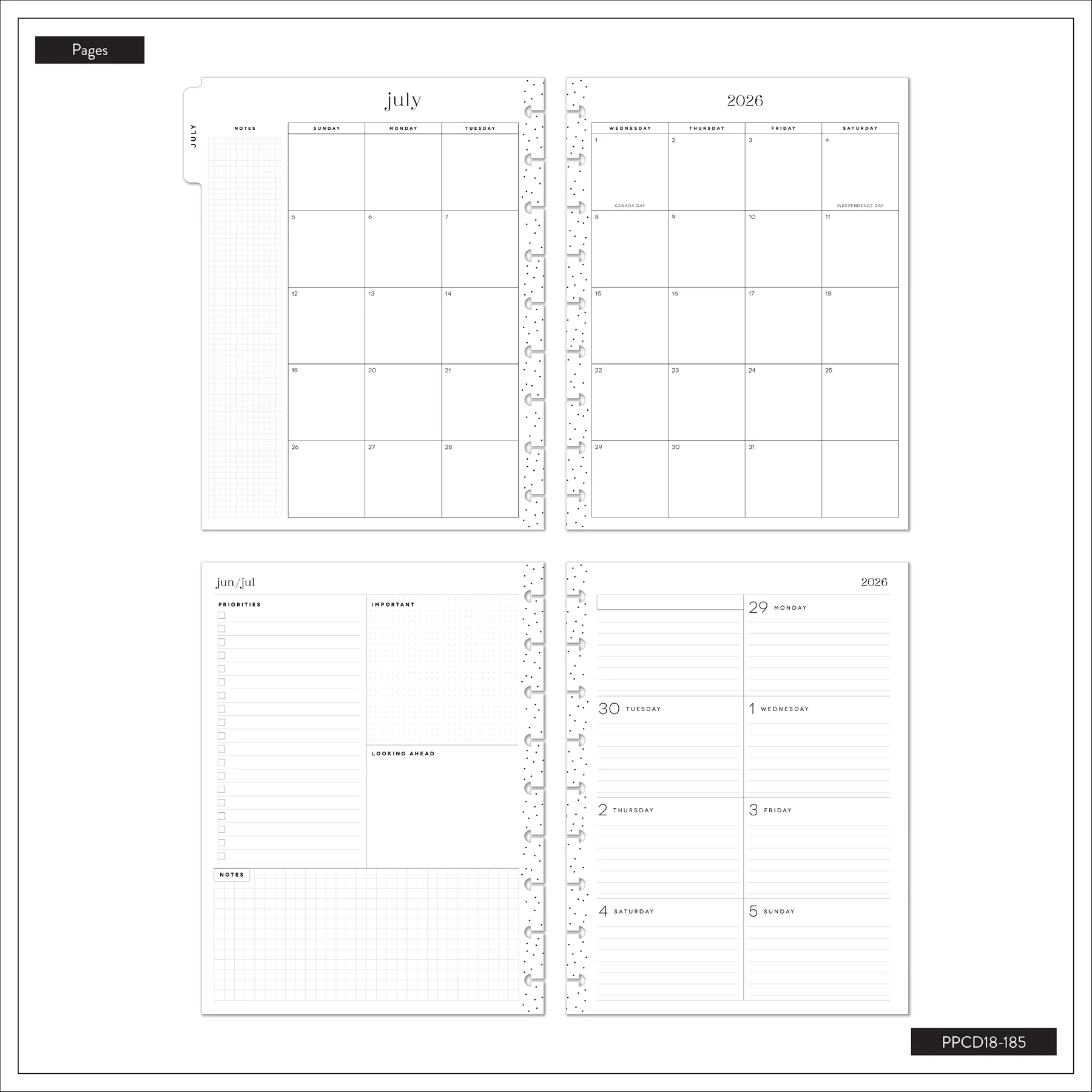 2026–2027 Floral Embrace Customizable Planner - Classic Dashboard Layout - 18 Months - Image 19