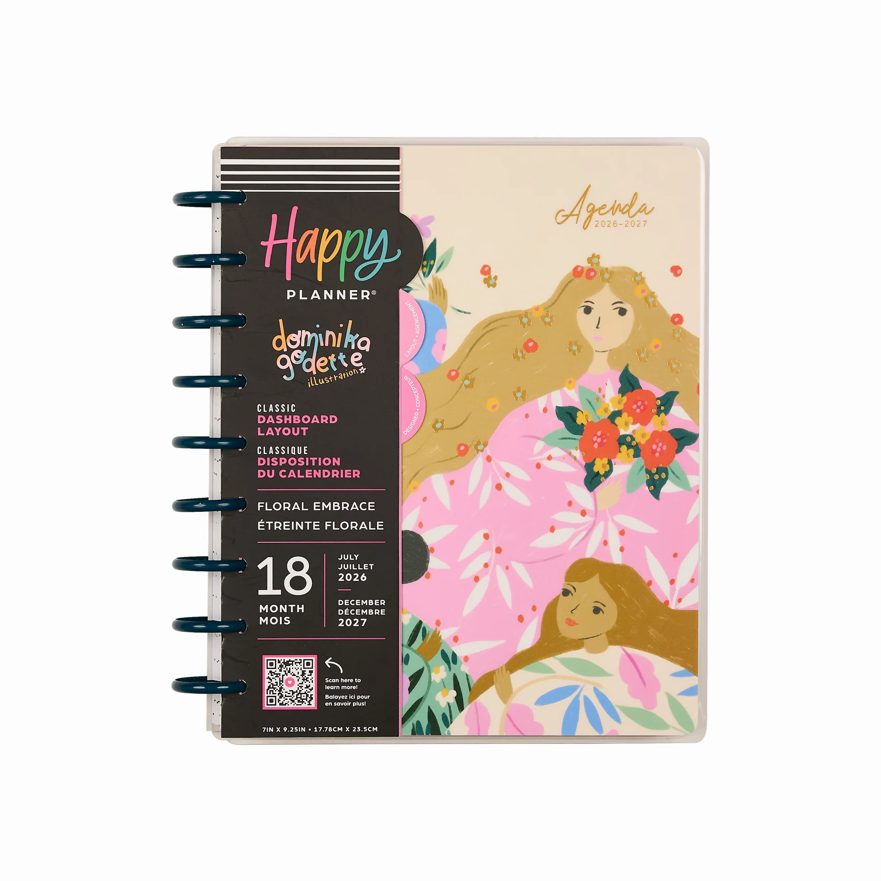 2026–2027 Floral Embrace Customizable Planner - Classic Dashboard Layout - 18 Months - Image 20