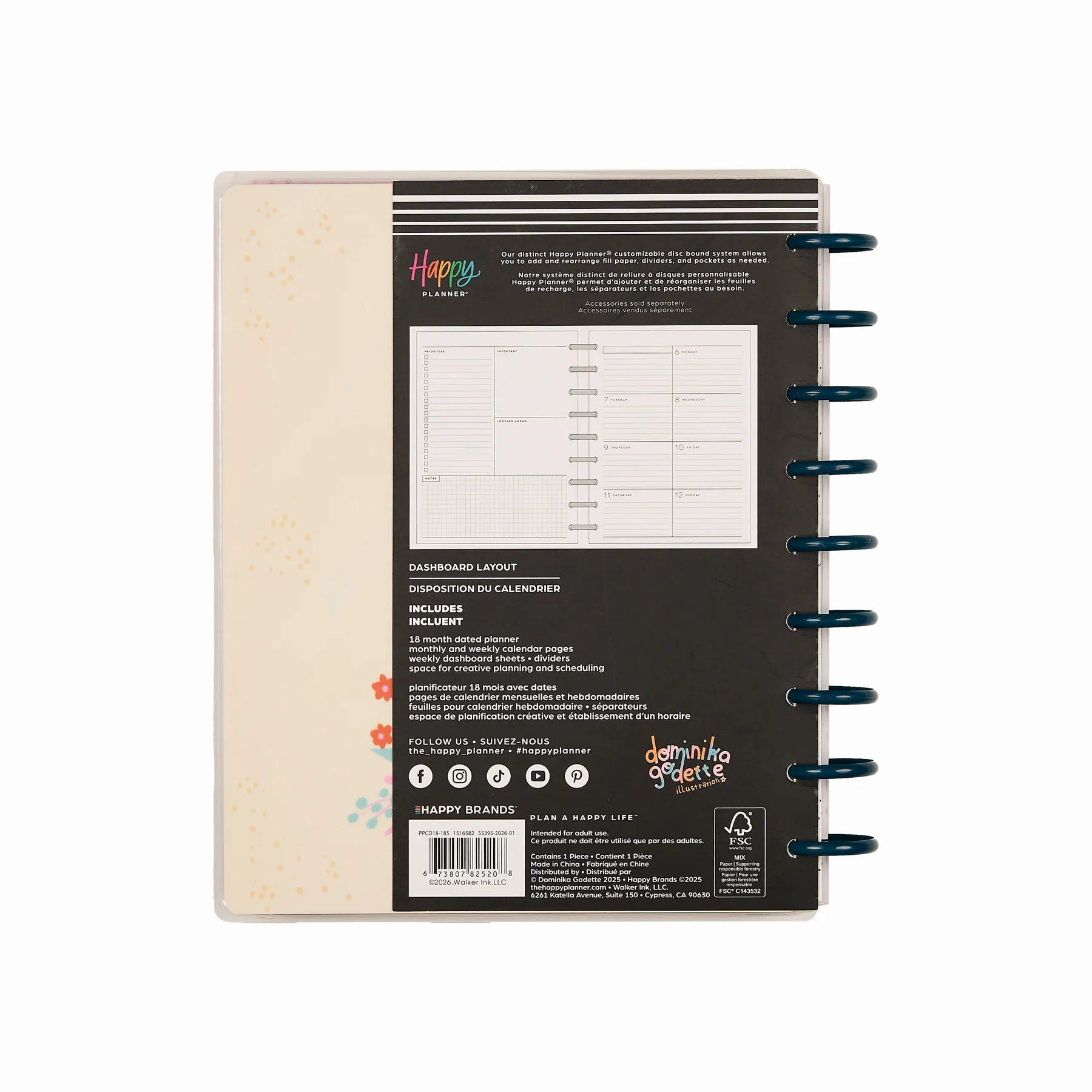 2026–2027 Floral Embrace Customizable Planner - Classic Dashboard Layout - 18 Months - Image 22