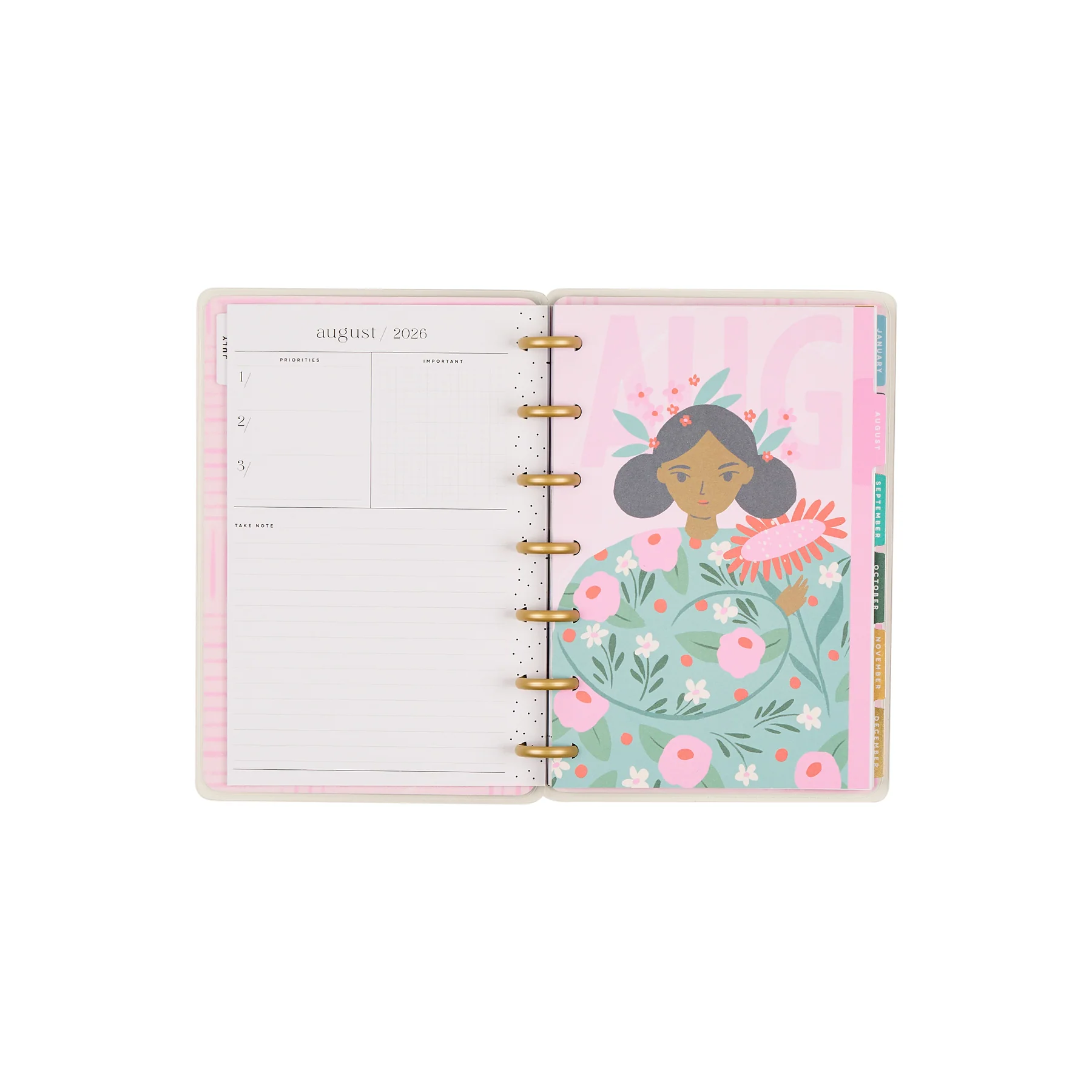 2026–2027 Floral Embrace Customizable Planner - Mini Horizontal Layout - 12 Months - Image 14