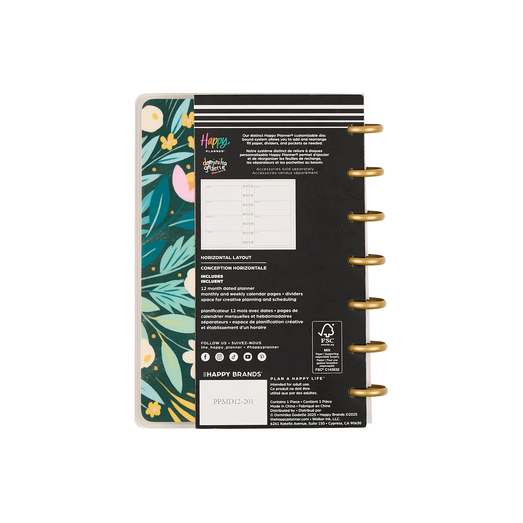 2026–2027 Floral Embrace Customizable Planner - Mini Horizontal Layout - 12 Months - Image 19