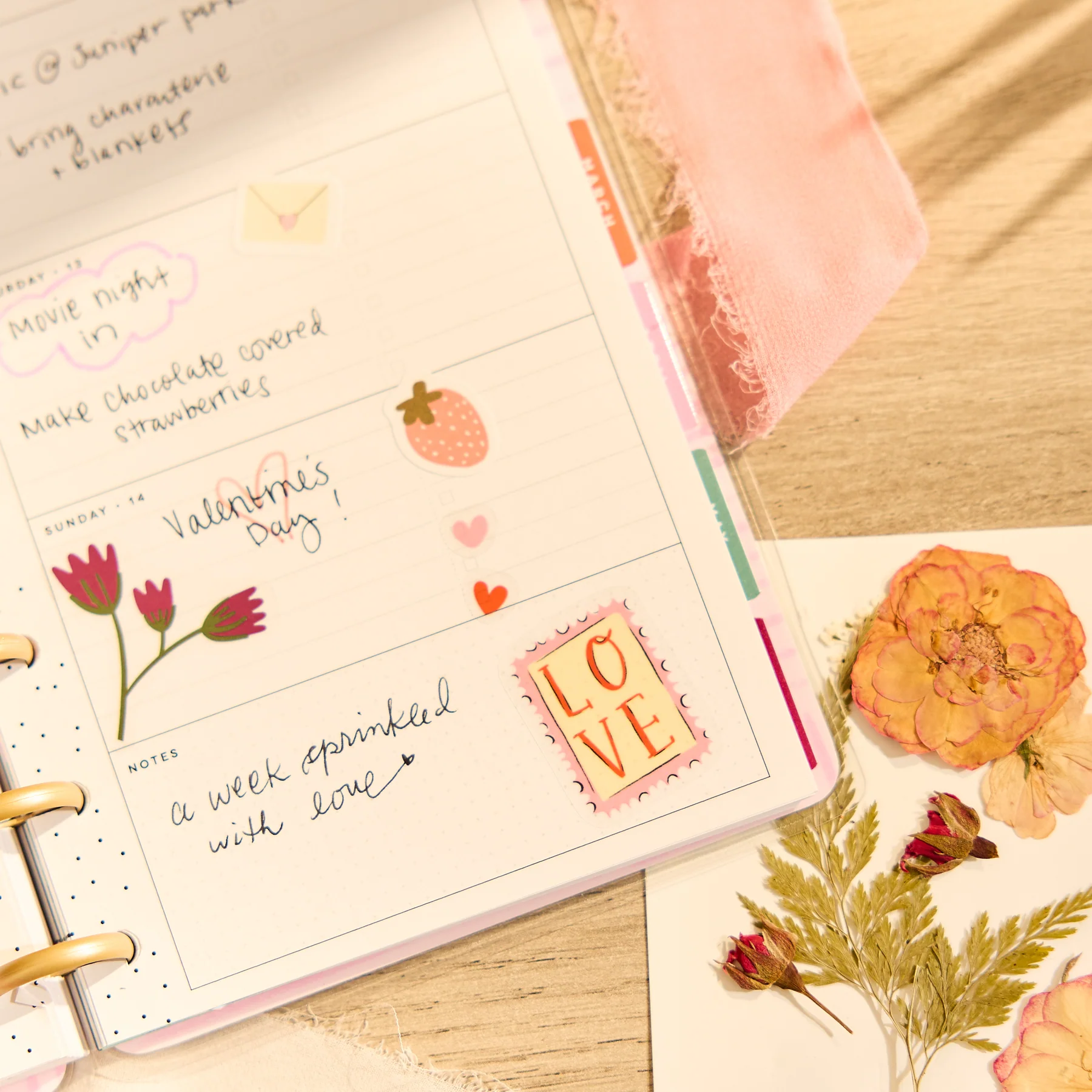 2026–2027 Floral Embrace Customizable Planner - Mini Horizontal Layout - 12 Months - Image 6