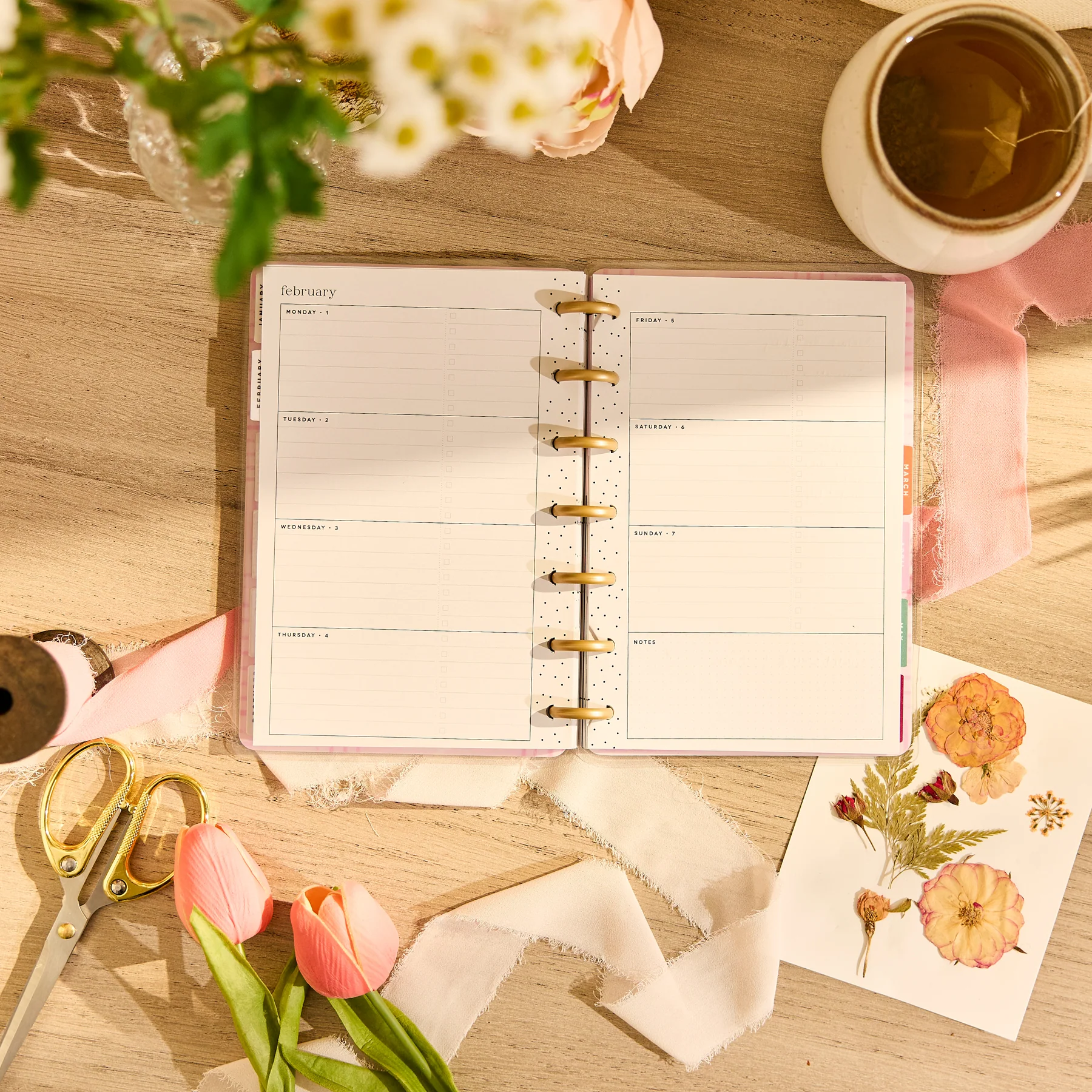 2026–2027 Floral Embrace Customizable Planner - Mini Horizontal Layout - 12 Months - Image 9