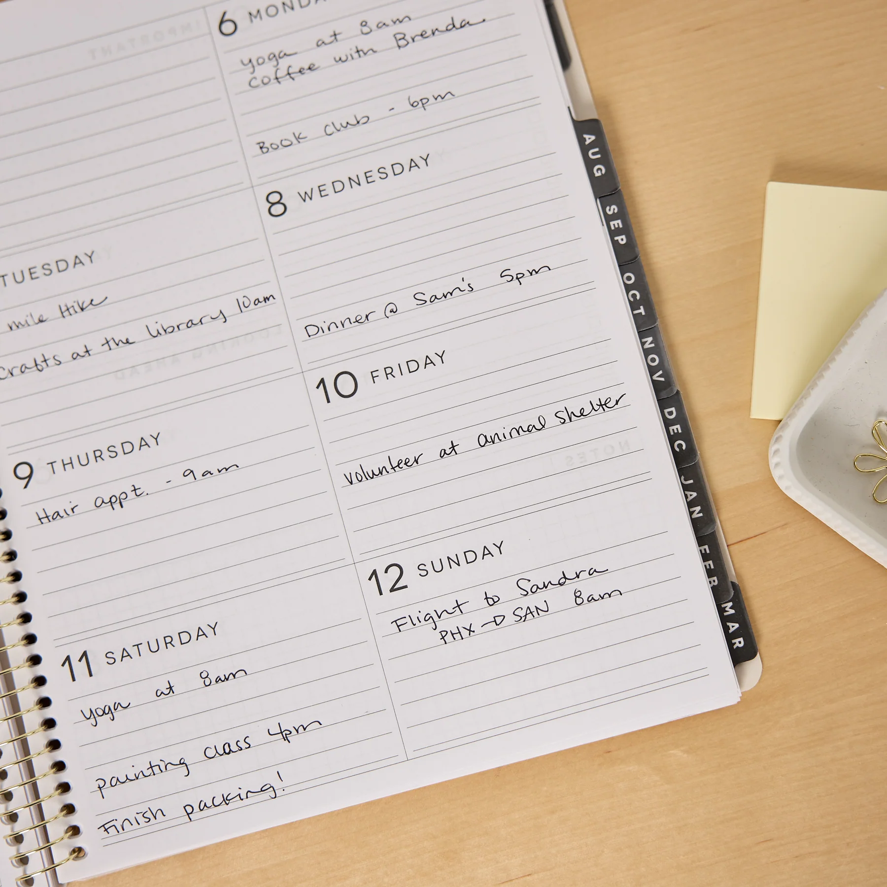 2026–2027 GO BIG Beach Stripe Large Print Spiral Planner - Large Dashboard Layout - 15 Months - Image 11