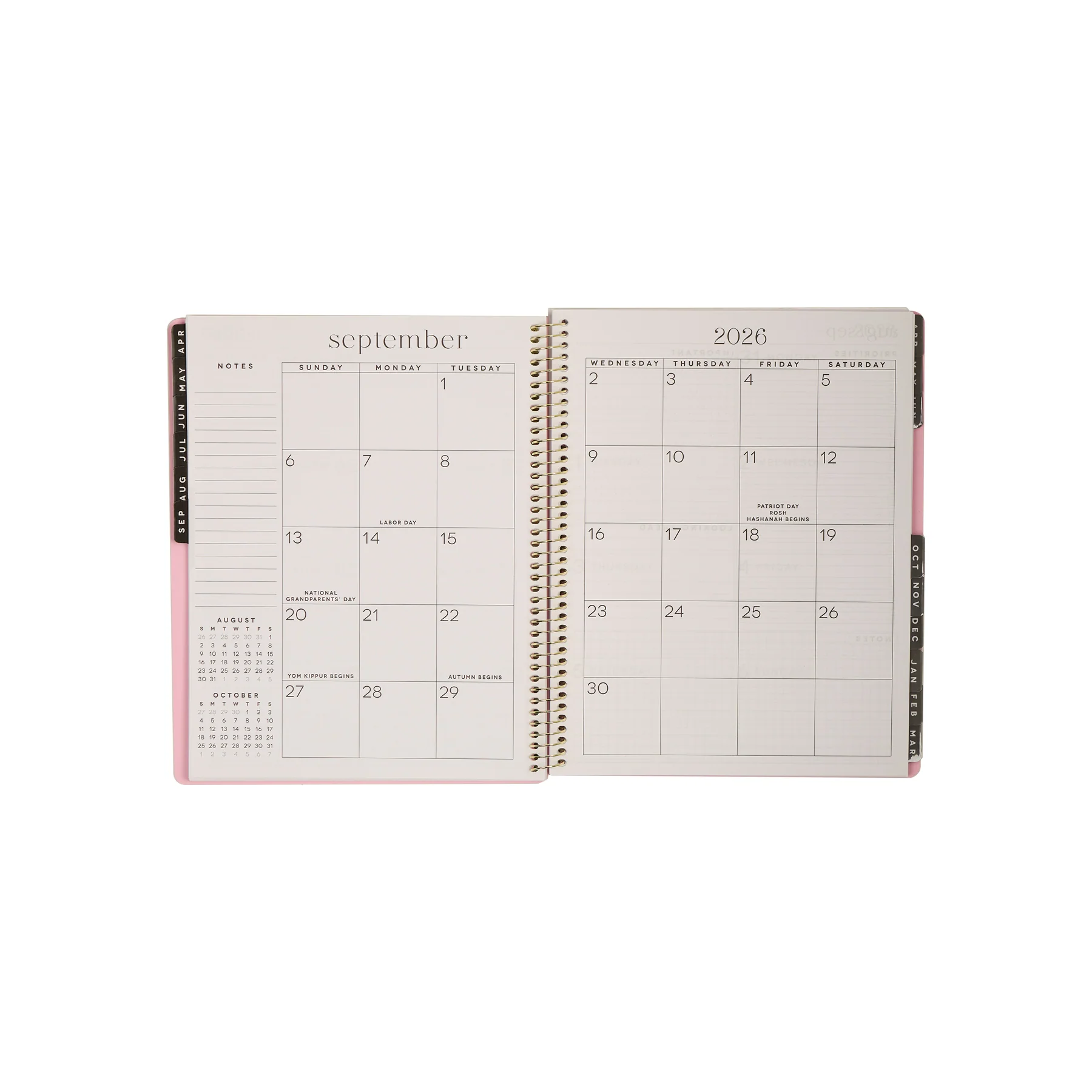 2026–2027 GO BIG Beach Stripe Large Print Spiral Planner - Large Dashboard Layout - 15 Months - Image 16