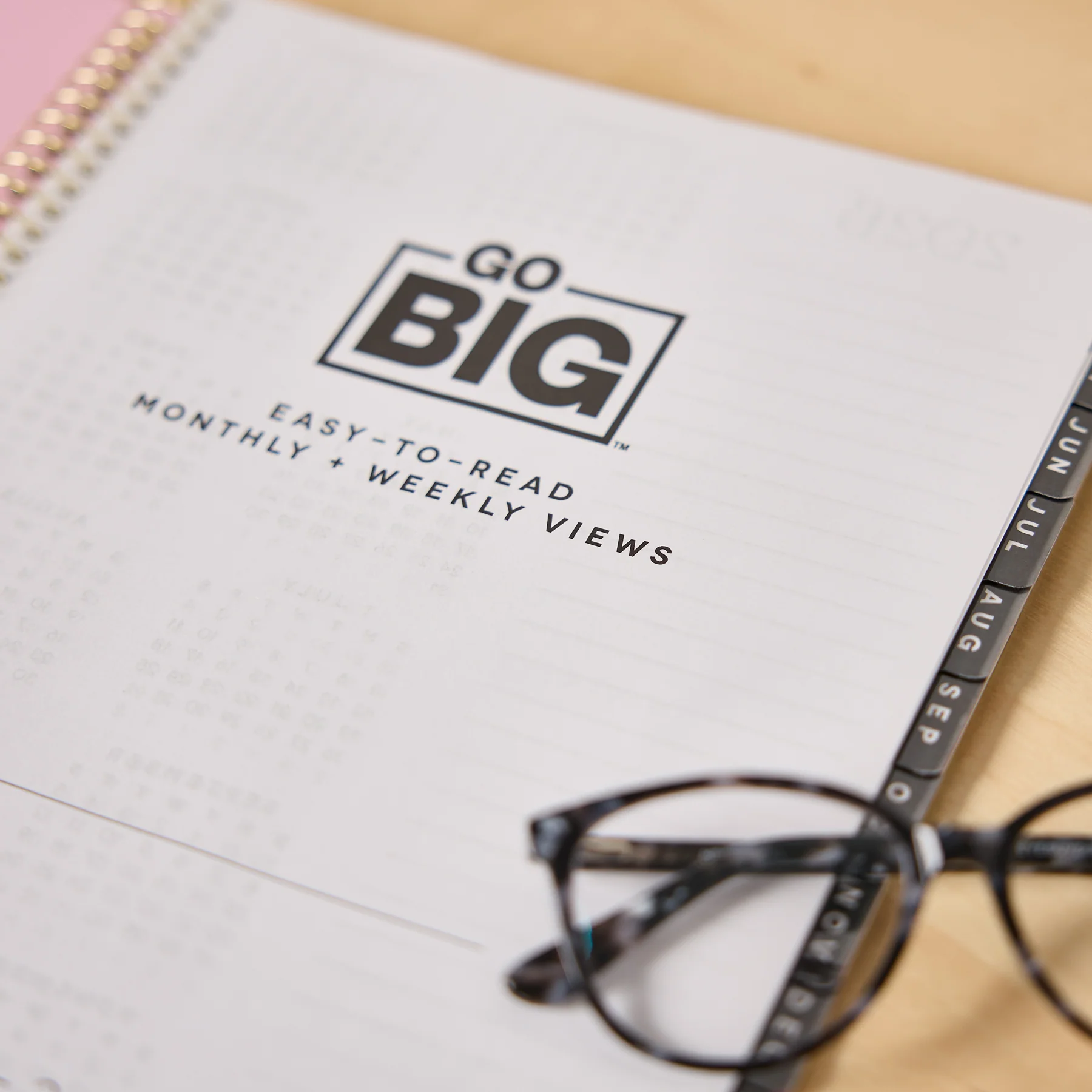 2026–2027 GO BIG Beach Stripe Large Print Spiral Planner - Large Dashboard Layout - 15 Months - Image 4