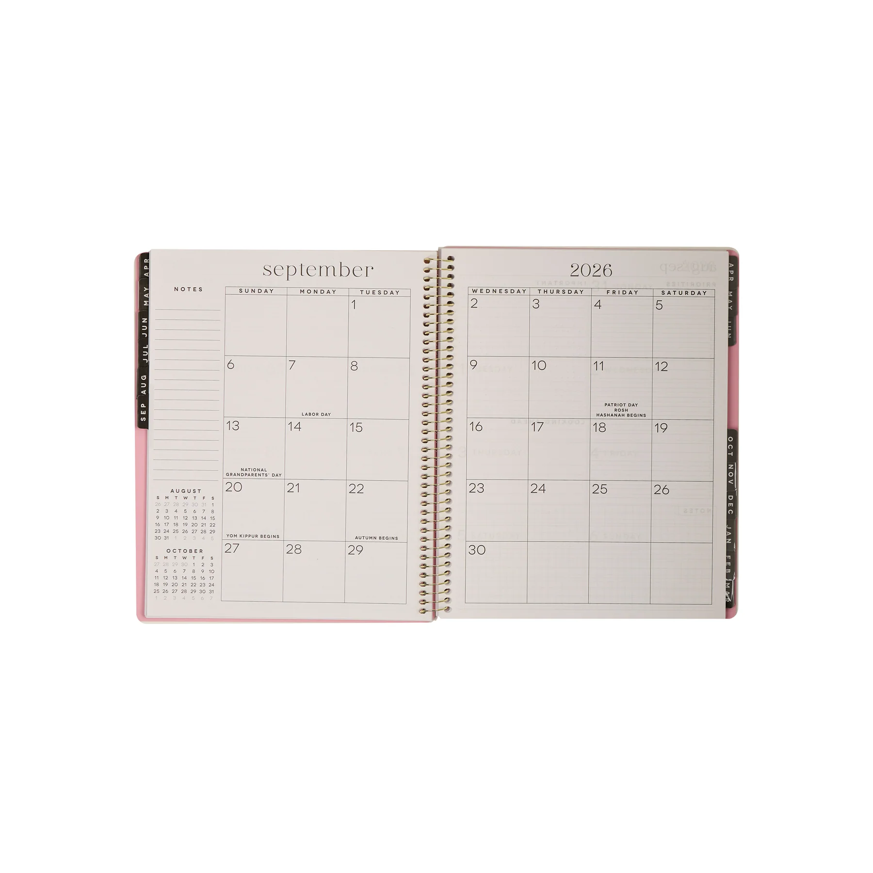 2026–2027 GO BIG Bold Pink Large Print Spiral Planner - Large Dashboard Layout - 15 Months - Image 11