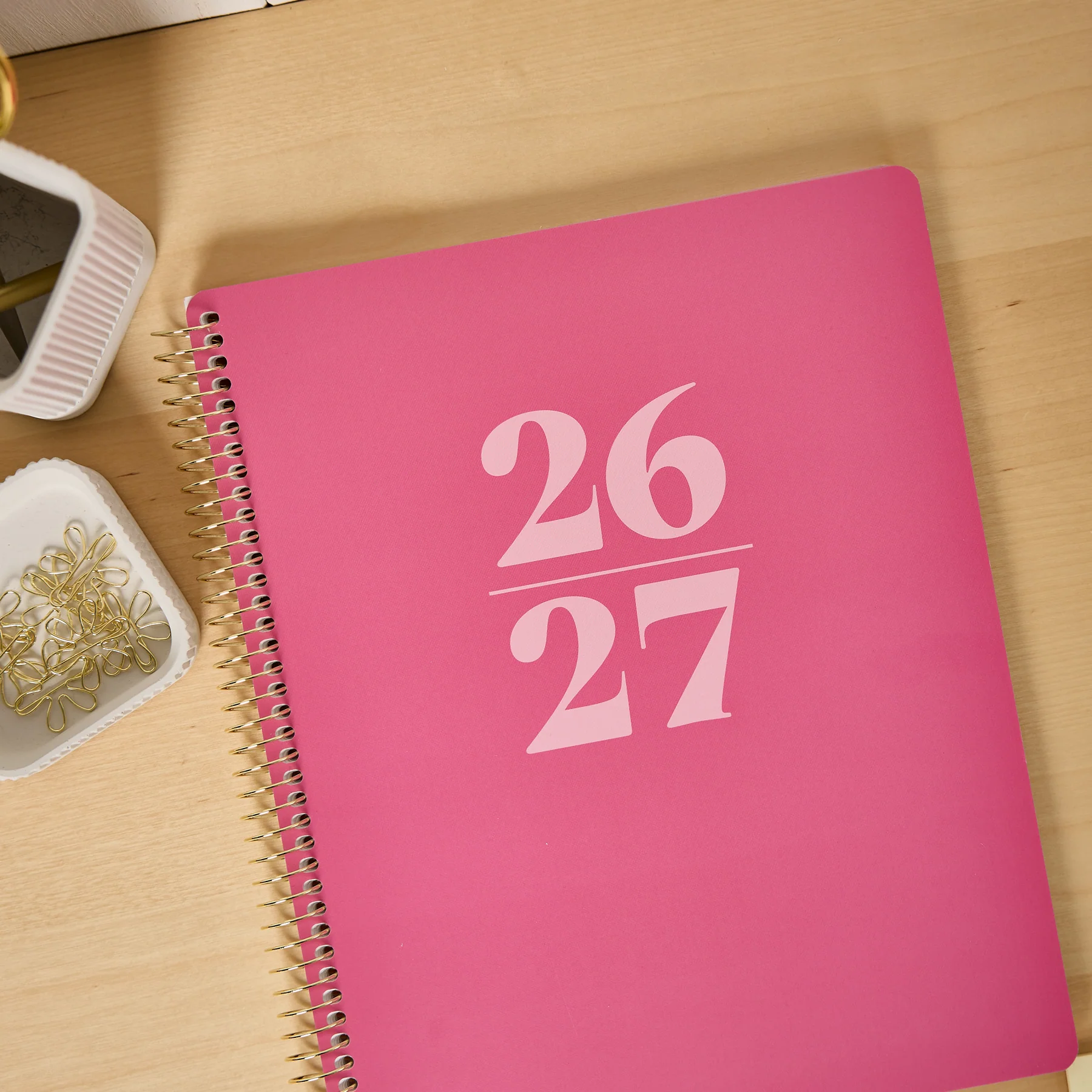 2026–2027 GO BIG Bold Pink Large Print Spiral Planner - Large Dashboard Layout - 15 Months - Image 7