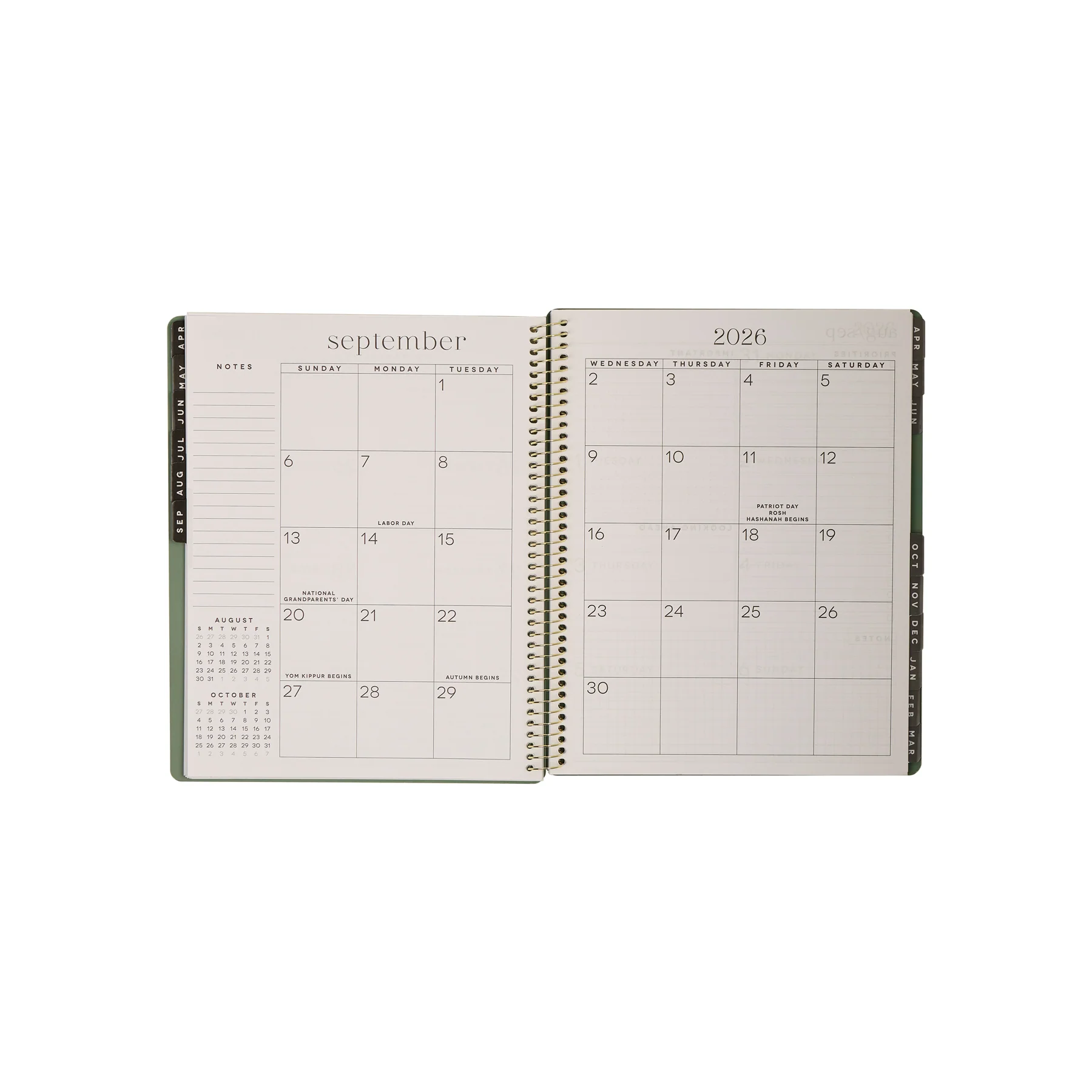 2026â2027 GO BIG Hunter Green Large Print Spiral Planner - Large Dashboard Layout - 15 Months - Image 13