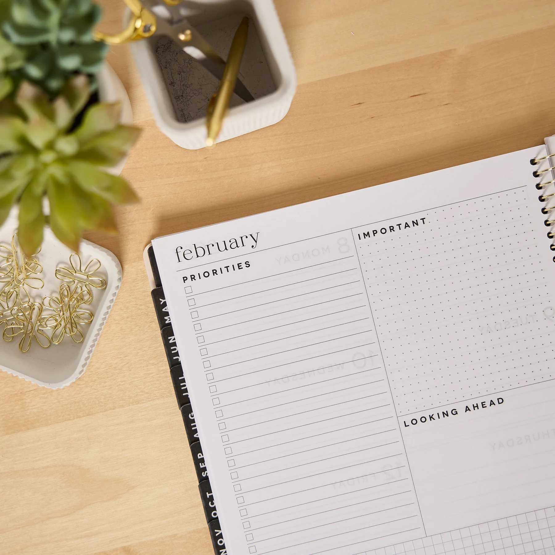 2026–2027 GO BIG Minimalist Dot Large Print Spiral Planner - Large Dashboard Layout - 15 Months - Image 11