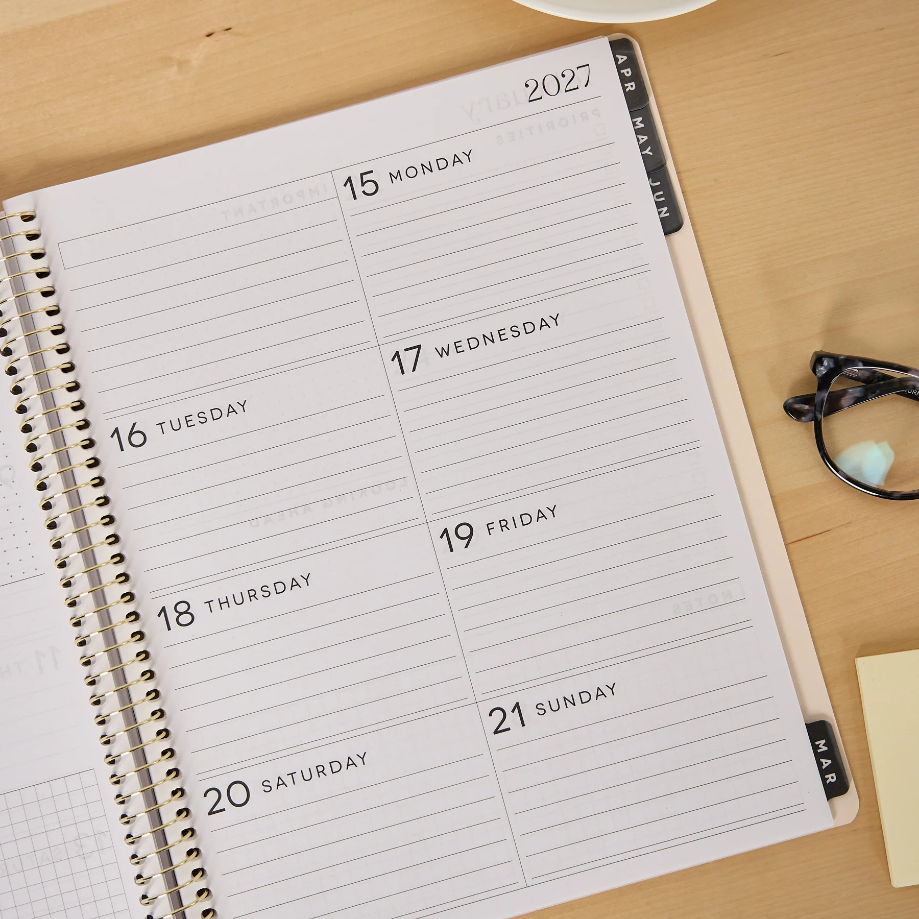 2026–2027 GO BIG Minimalist Dot Large Print Spiral Planner - Large Dashboard Layout - 15 Months - Image 12