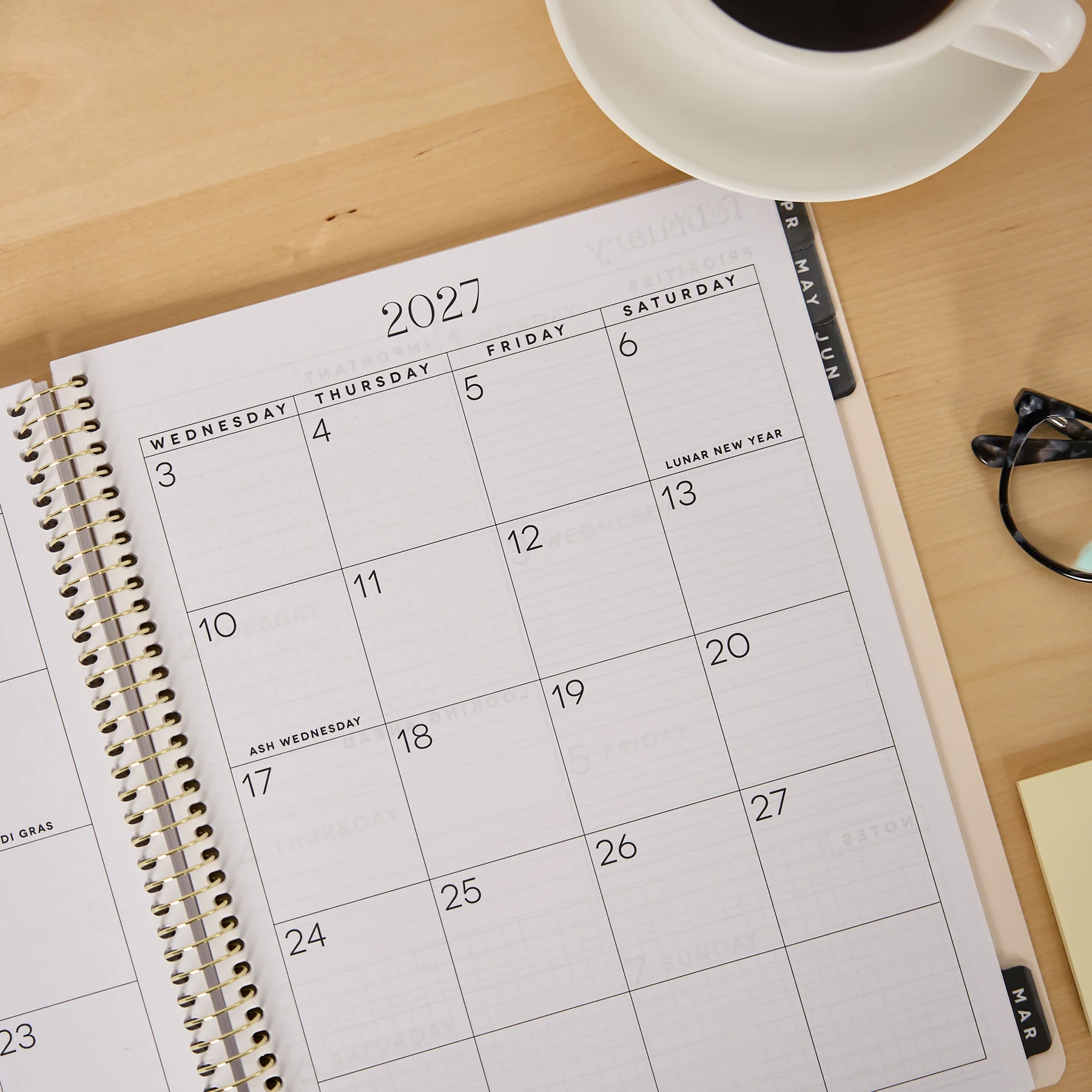 2026–2027 GO BIG Minimalist Dot Large Print Spiral Planner - Large Dashboard Layout - 15 Months - Image 9