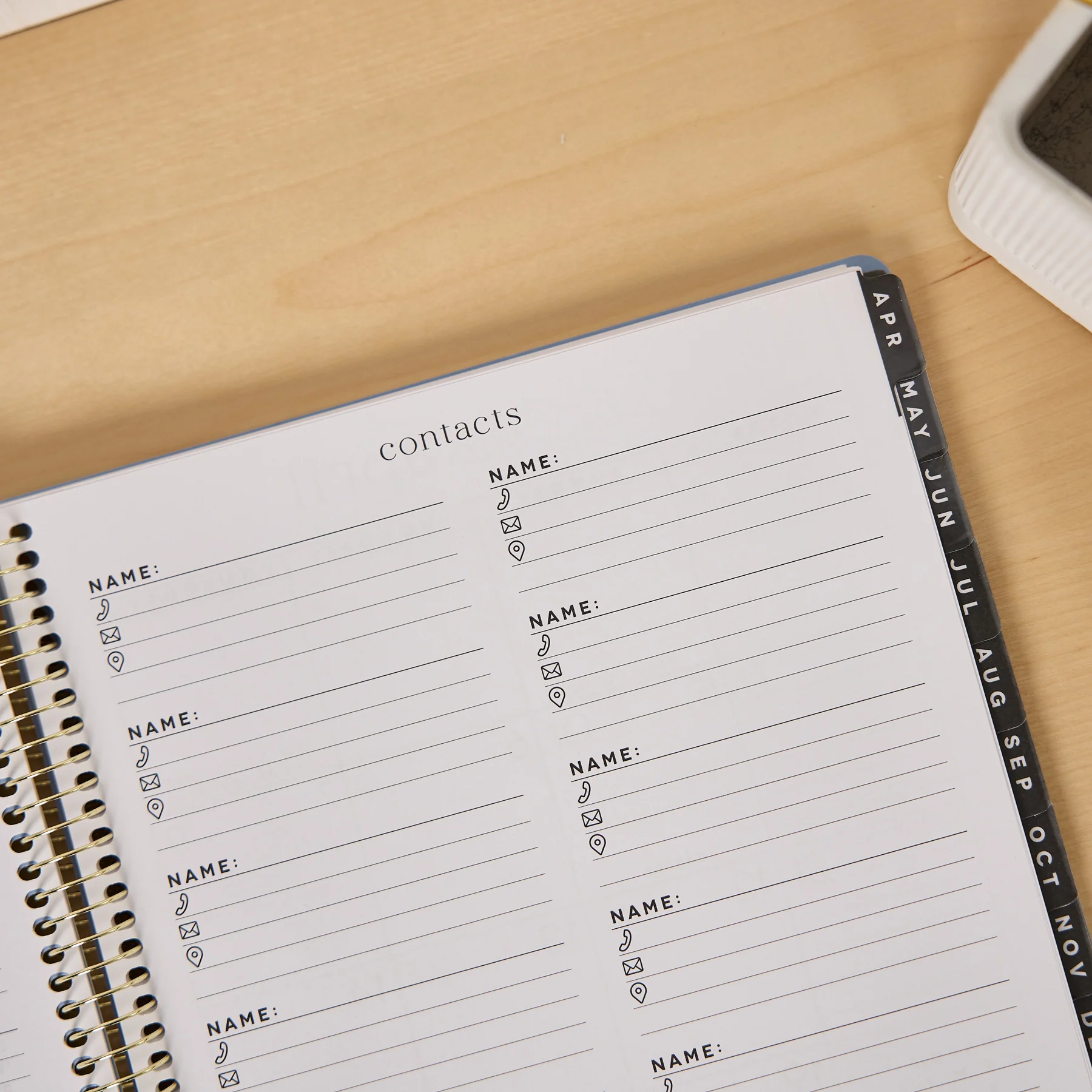 2026–2027 GO BIG Navy Large Print Spiral Planner - Large Dashboard Layout - 15 Months - Image 12