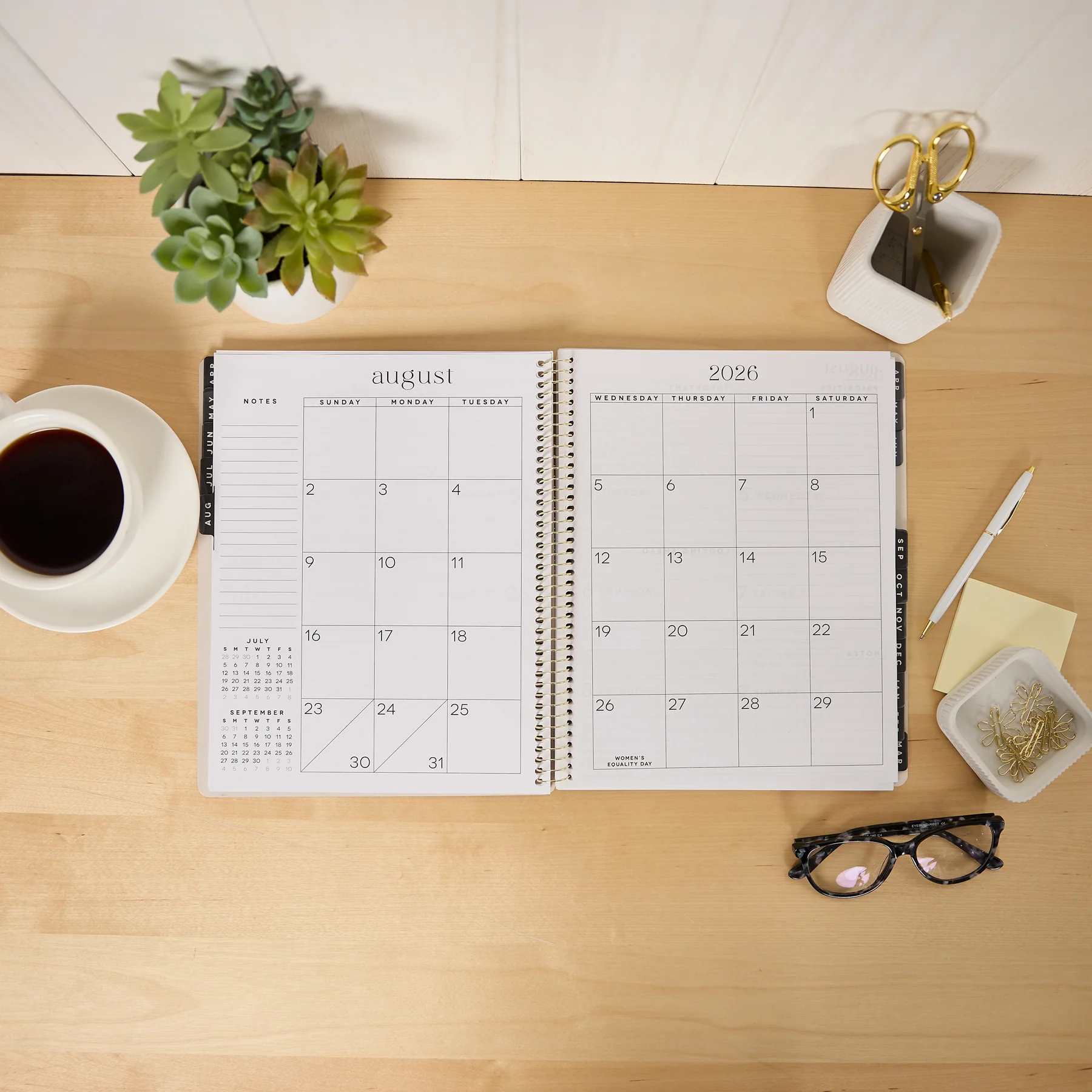 2026–2027 GO BIG Neutral Tile Large Print Spiral Planner - Large Dashboard Layout - 15 Months - Image 11