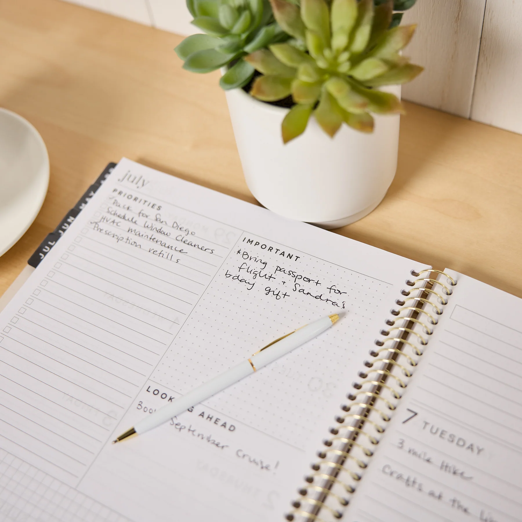 2026–2027 GO BIG Neutral Tile Large Print Spiral Planner - Large Dashboard Layout - 15 Months - Image 14
