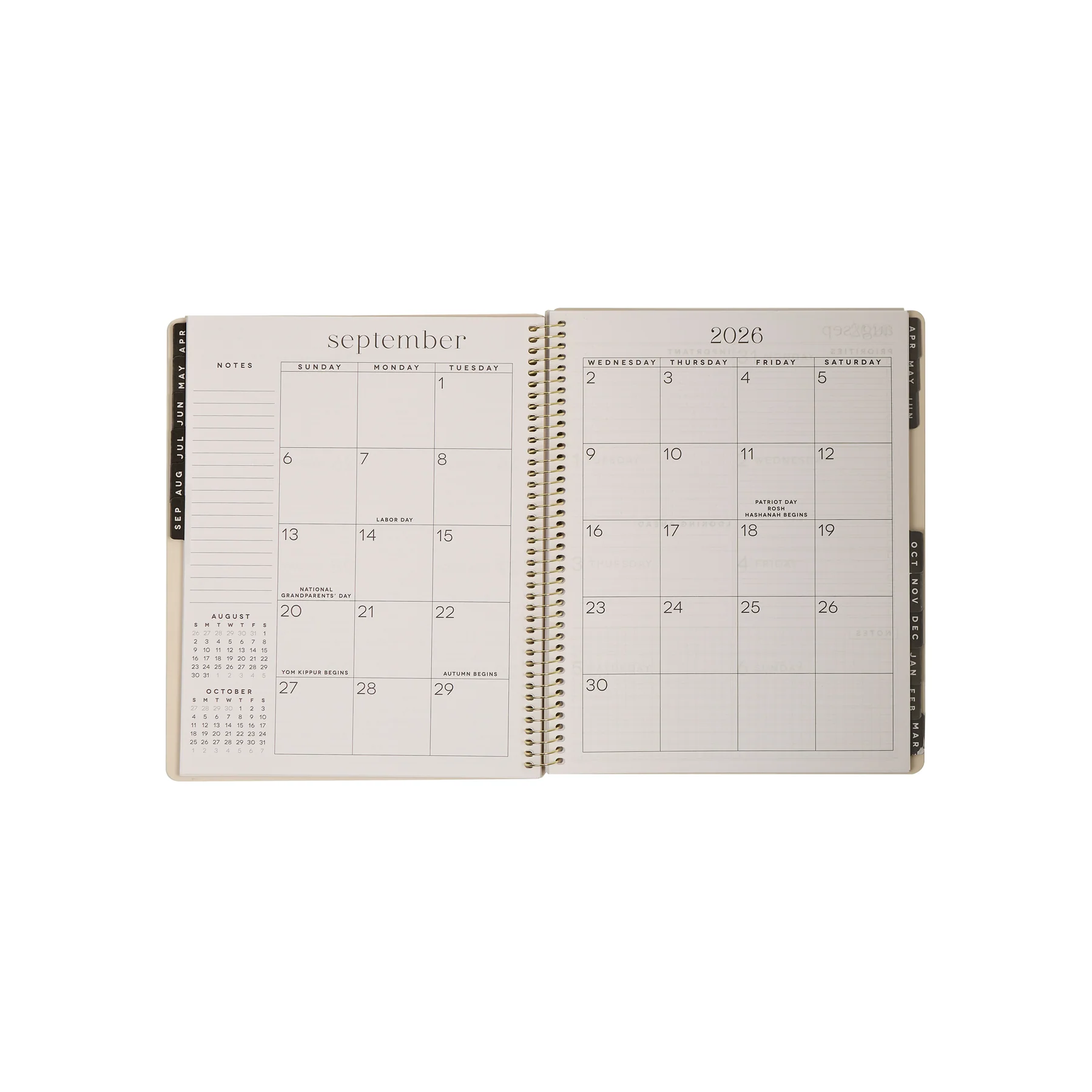 2026–2027 GO BIG Neutral Tile Large Print Spiral Planner - Large Dashboard Layout - 15 Months - Image 15
