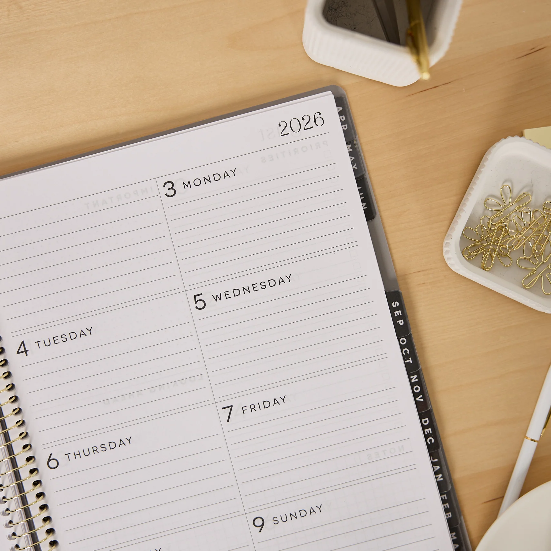 2026–2027 GO BIG Onyx Large Print Spiral Planner - Large Dashboard Layout - 15 Months - Image 10