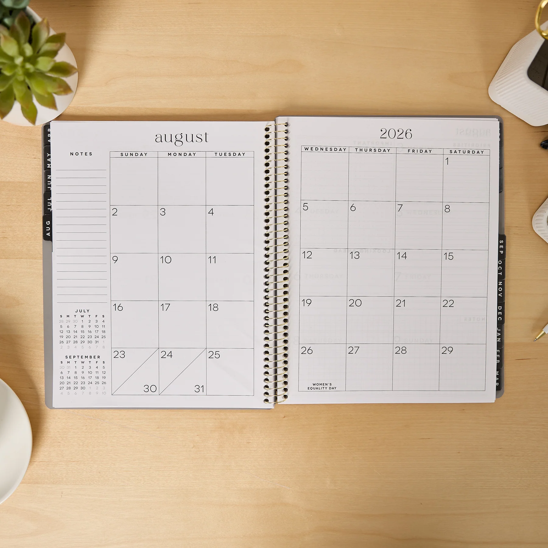 2026–2027 GO BIG Onyx Large Print Spiral Planner - Large Dashboard Layout - 15 Months - Image 8