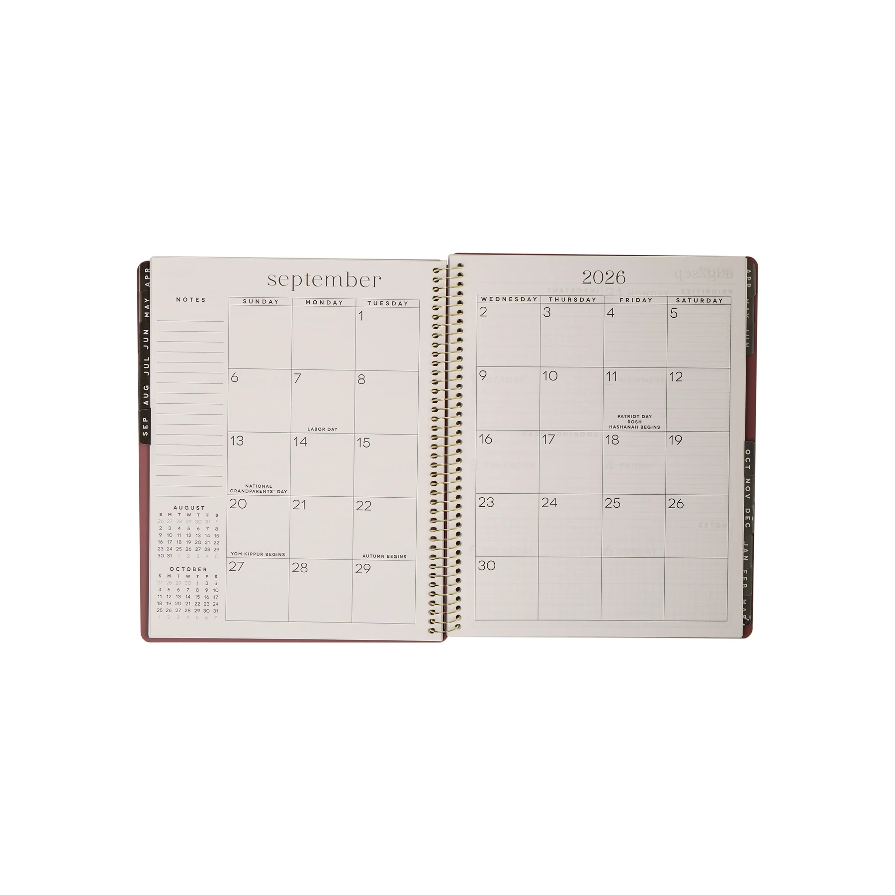 2026–2027 GO BIG Plum Plans Large Print Spiral Planner - Large Dashboard Layout - 15 Months - Image 11