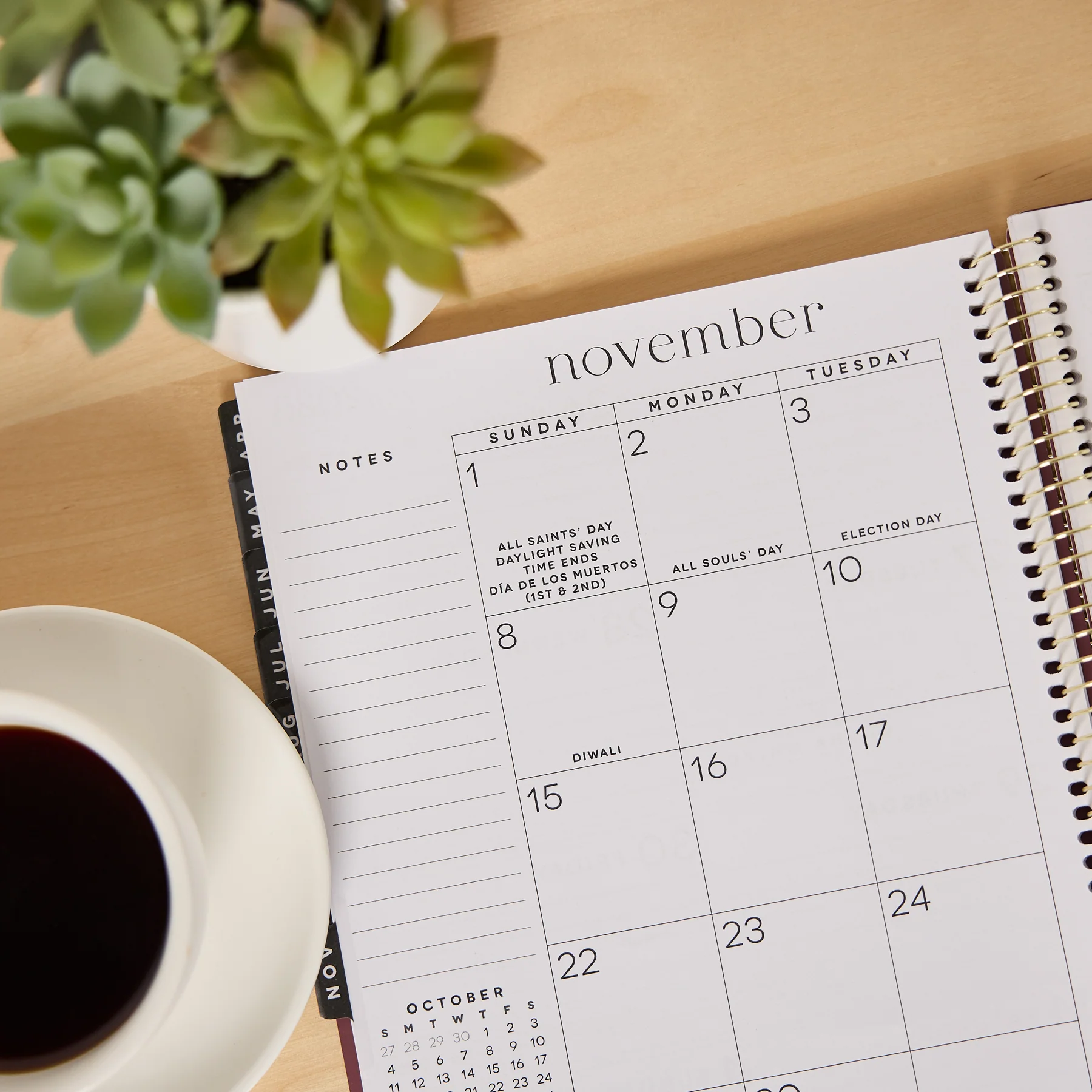 2026–2027 GO BIG Plum Plans Large Print Spiral Planner - Large Dashboard Layout - 15 Months - Image 2