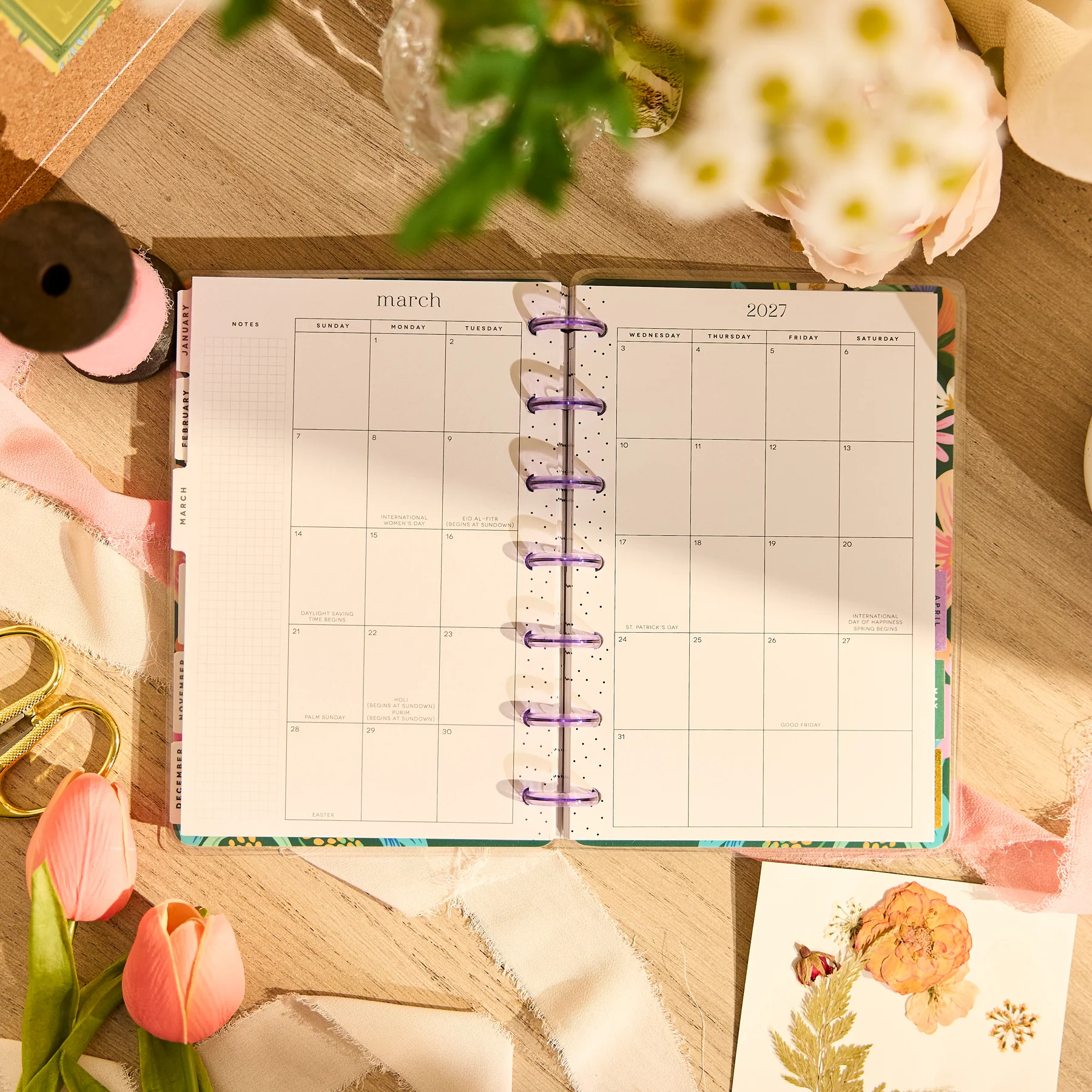 2026–2027 Golden Garden Customizable Planner - Mini Dashboard Layout - 12 Months - Image 10