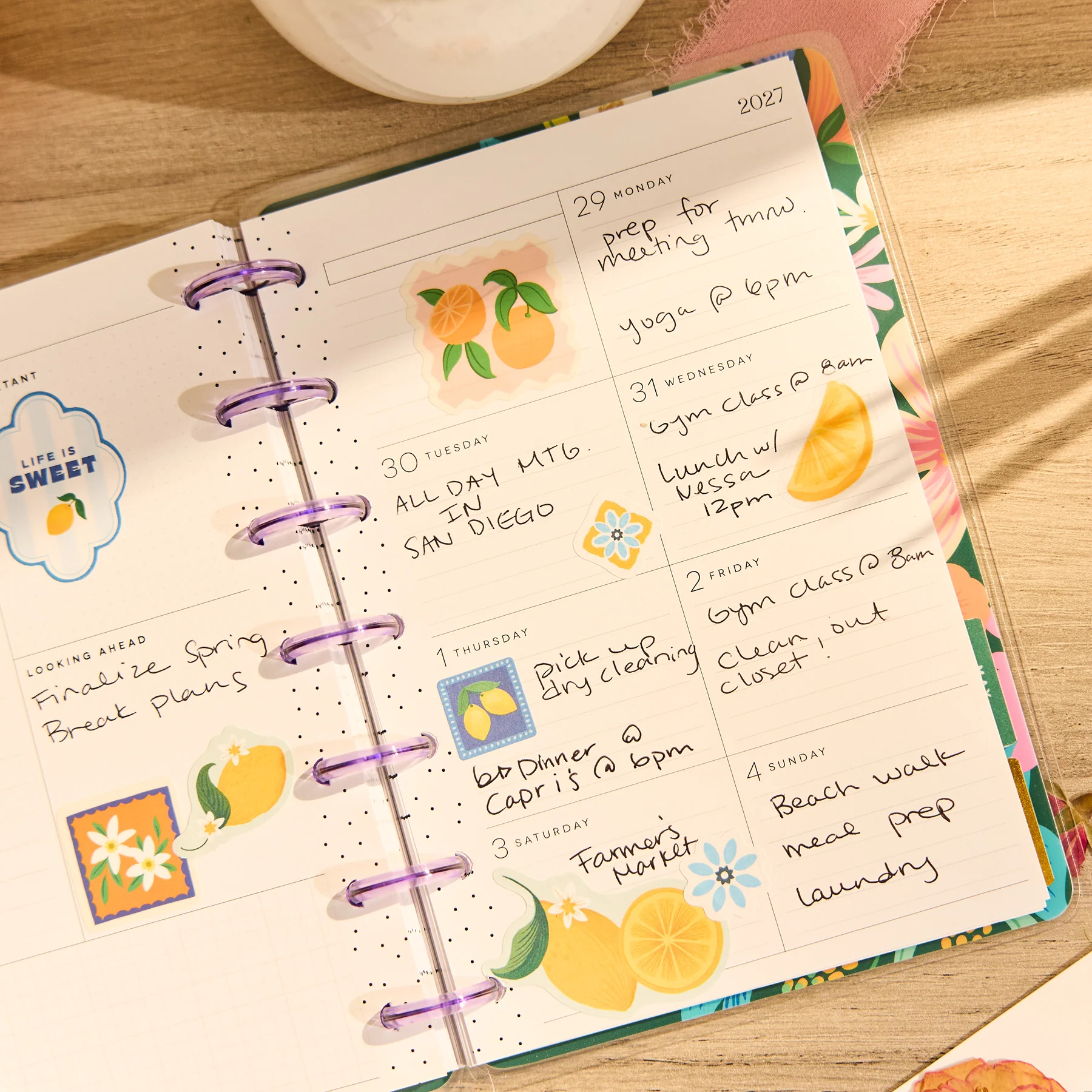 2026–2027 Golden Garden Customizable Planner - Mini Dashboard Layout - 12 Months - Image 5