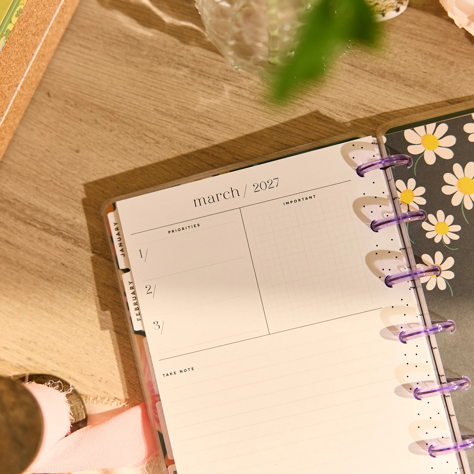 2026–2027 Golden Garden Customizable Planner - Mini Dashboard Layout - 12 Months - Image 9