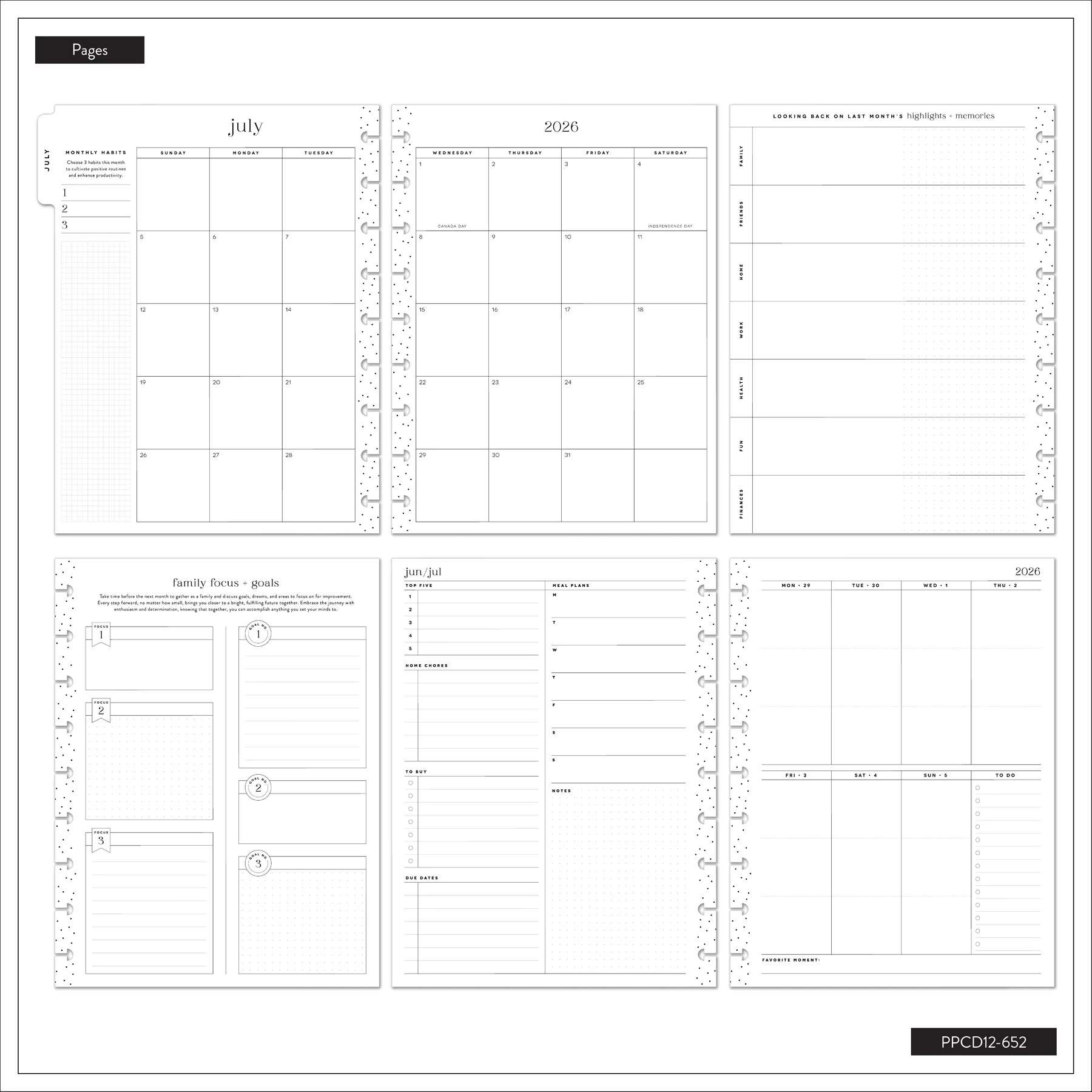 2026–2027 Golden Garden Mom Customizable Planner - Classic Parenting Layout - 12 Months - Image 17