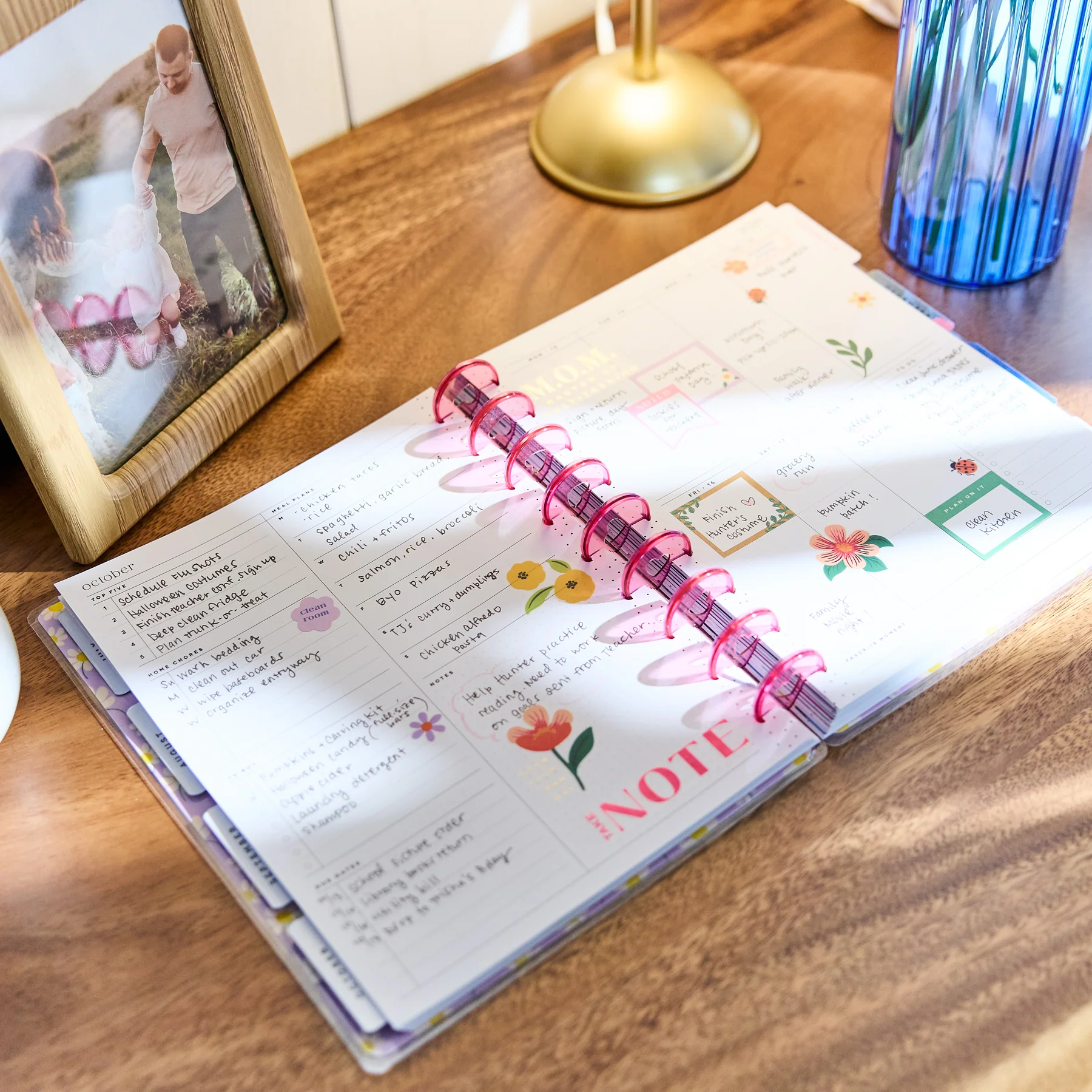 2026–2027 Golden Garden Mom Customizable Planner - Classic Parenting Layout - 12 Months - Image 4