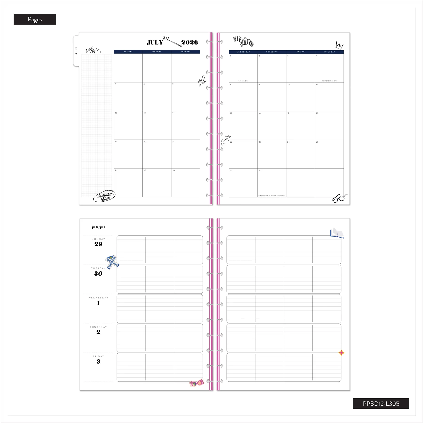 2026–2027 Harry Potter Bulletin Board Customizable Teacher Planner - Big Teacher Layout - 12 Months - Image 19