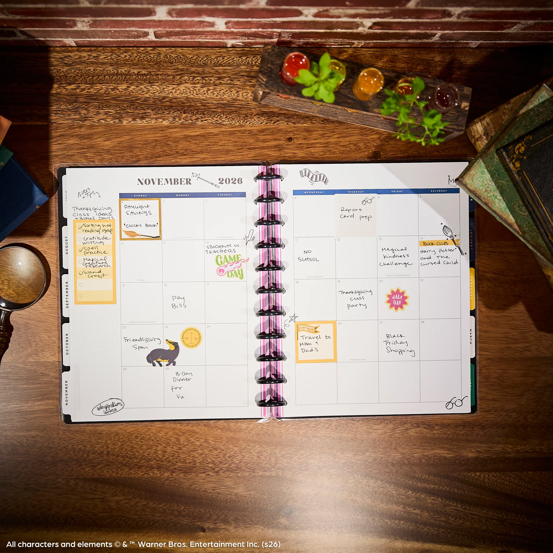 2026–2027 Harry Potter Bulletin Board Customizable Teacher Planner - Big Teacher Layout - 12 Months - Image 7