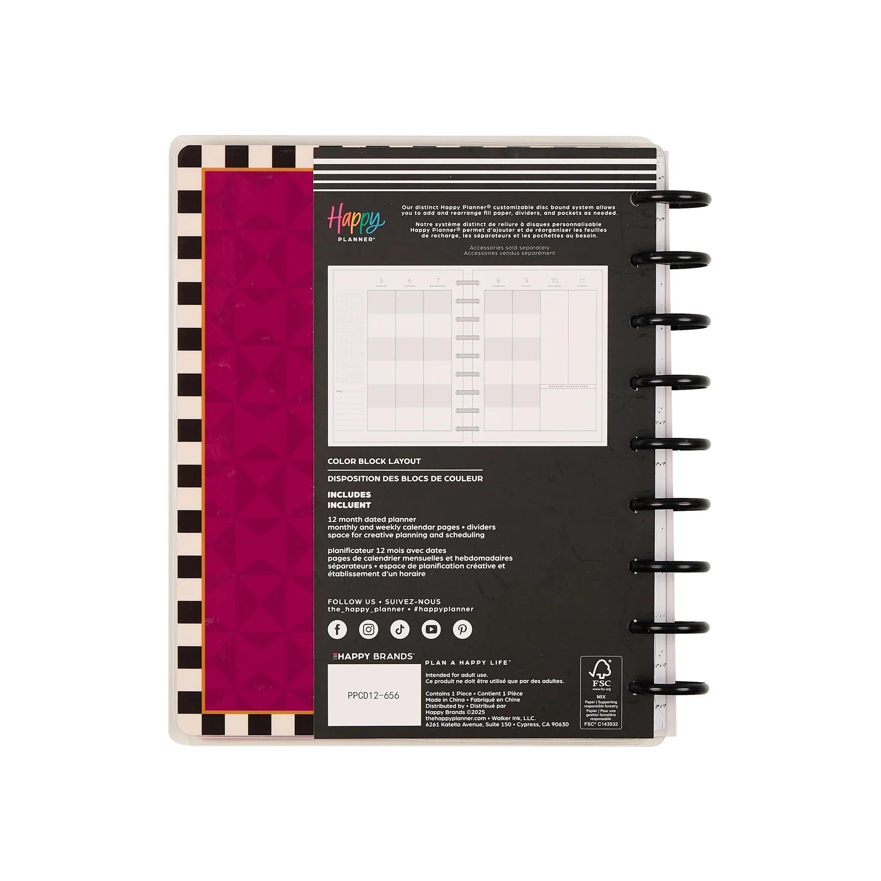 2026–2027 Horizon Lines Customizable Planner - Classic Color Block Layout - 12 Months - Image 22