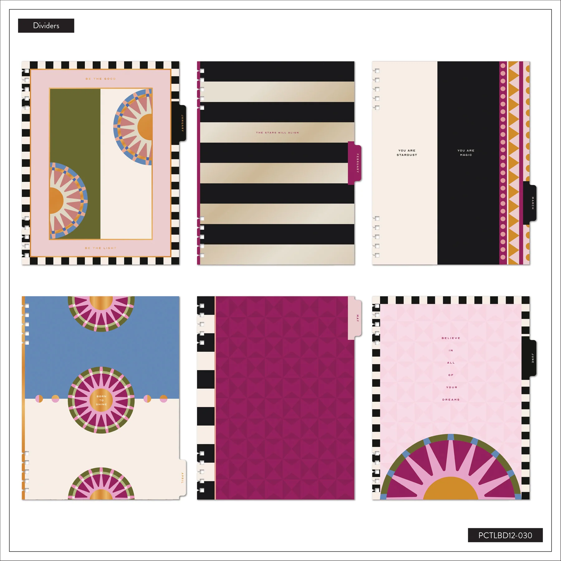 2026–2027 Horizon Lines Customizable Spiral Planner - Big Dashboard Layout - 12 Months - Image 11