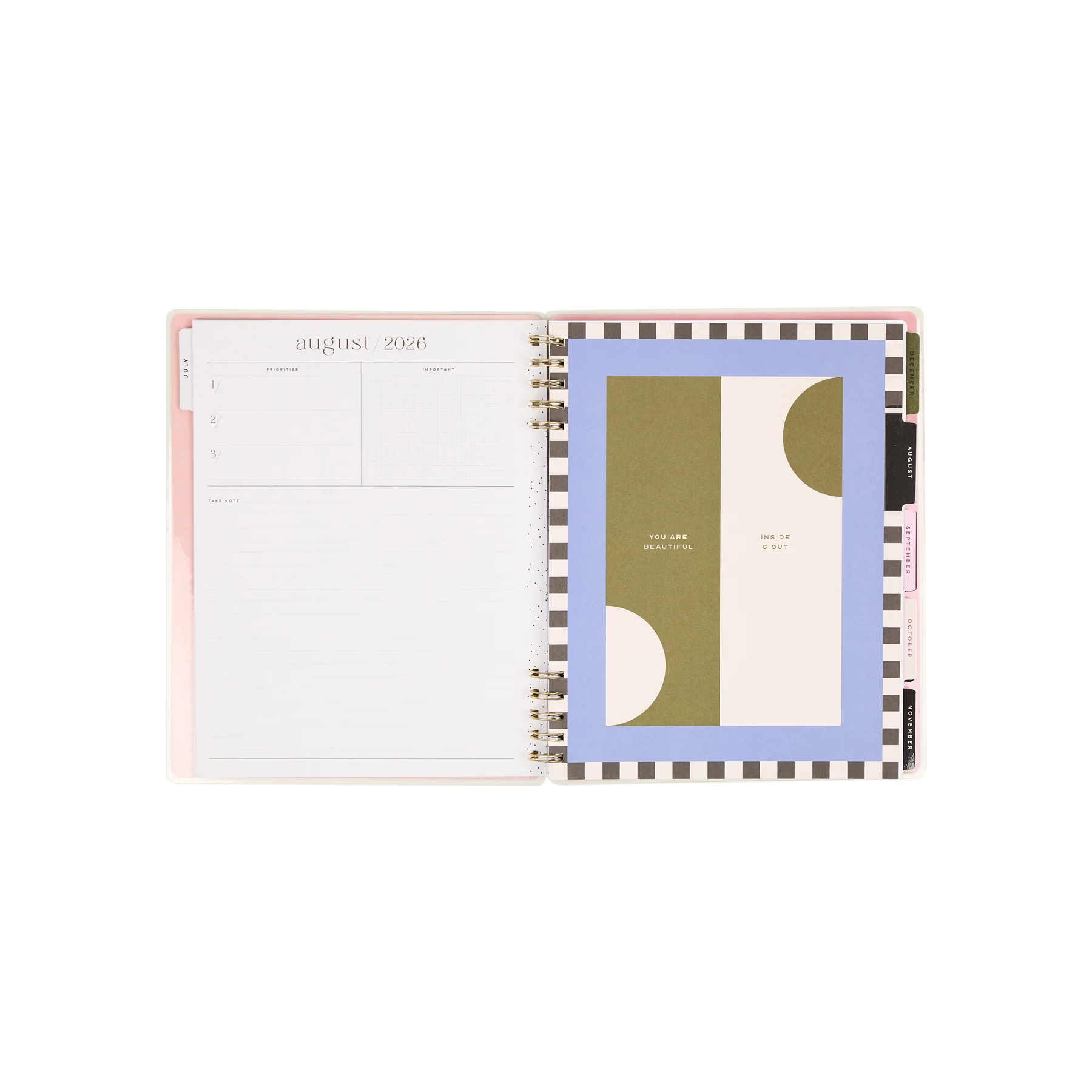 2026–2027 Horizon Lines Customizable Spiral Planner - Big Dashboard Layout - 12 Months - Image 13