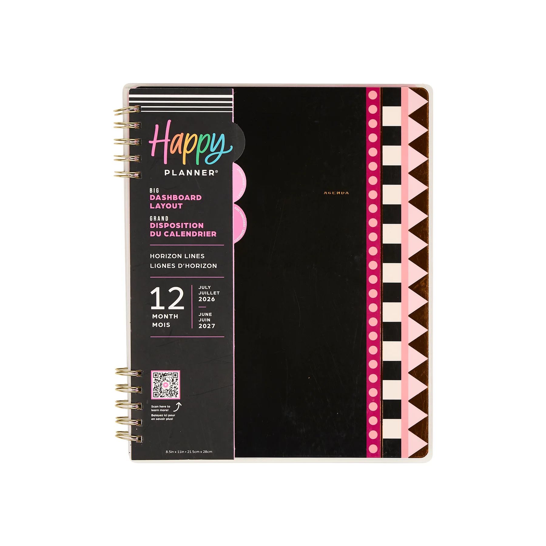 2026–2027 Horizon Lines Customizable Spiral Planner - Big Dashboard Layout - 12 Months - Image 16
