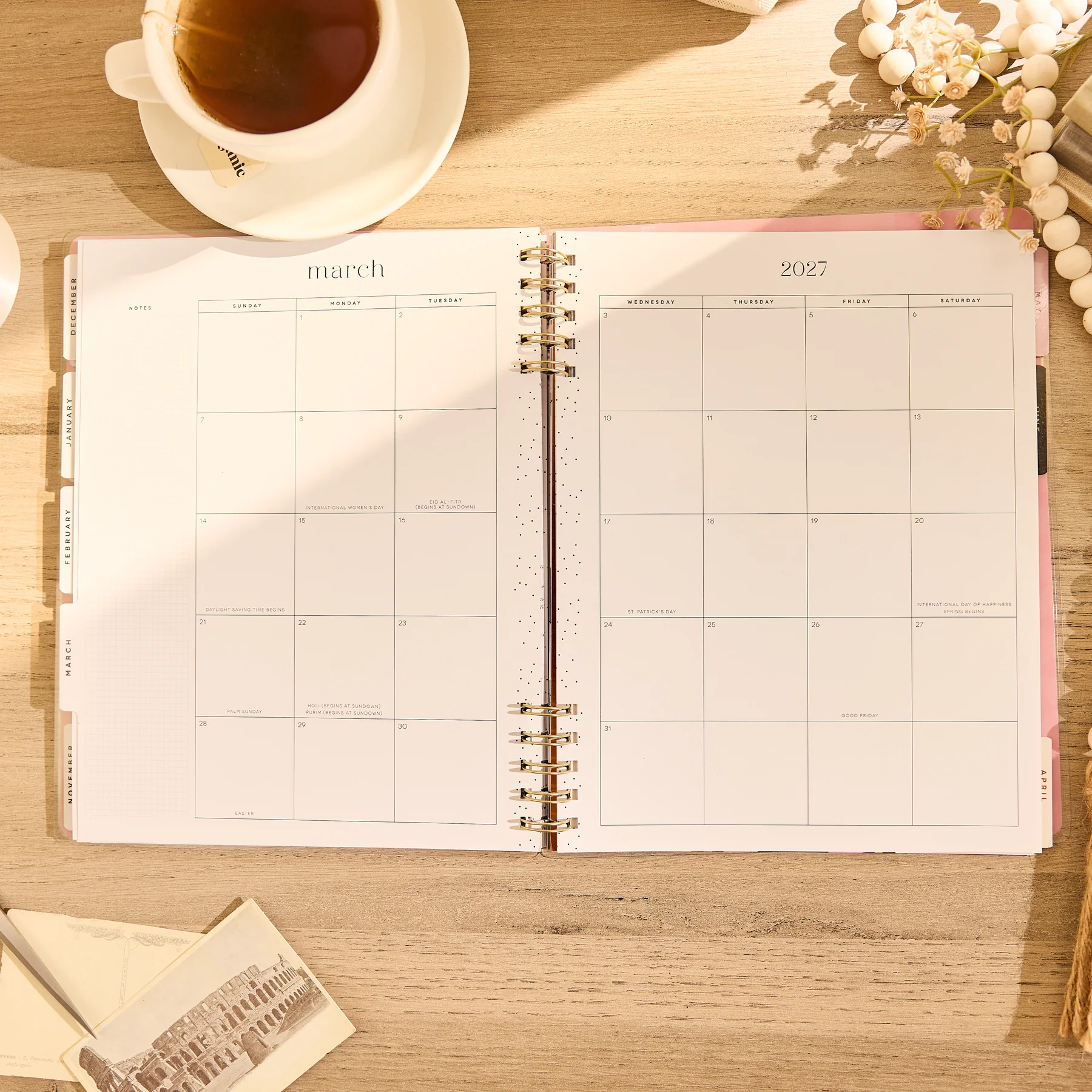 2026–2027 Horizon Lines Customizable Spiral Planner - Big Dashboard Layout - 12 Months - Image 8