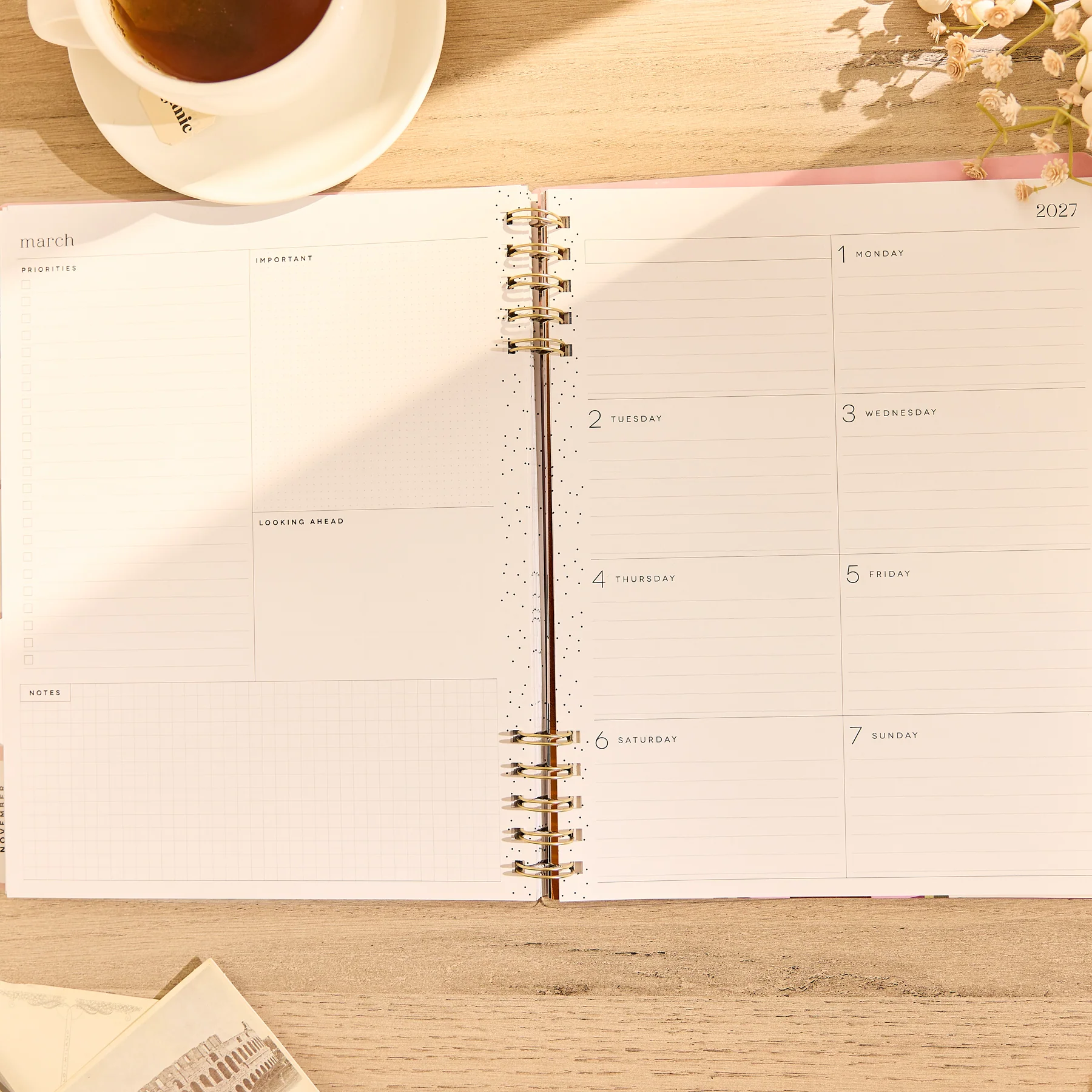 2026–2027 Horizon Lines Customizable Spiral Planner - Big Dashboard Layout - 12 Months - Image 9