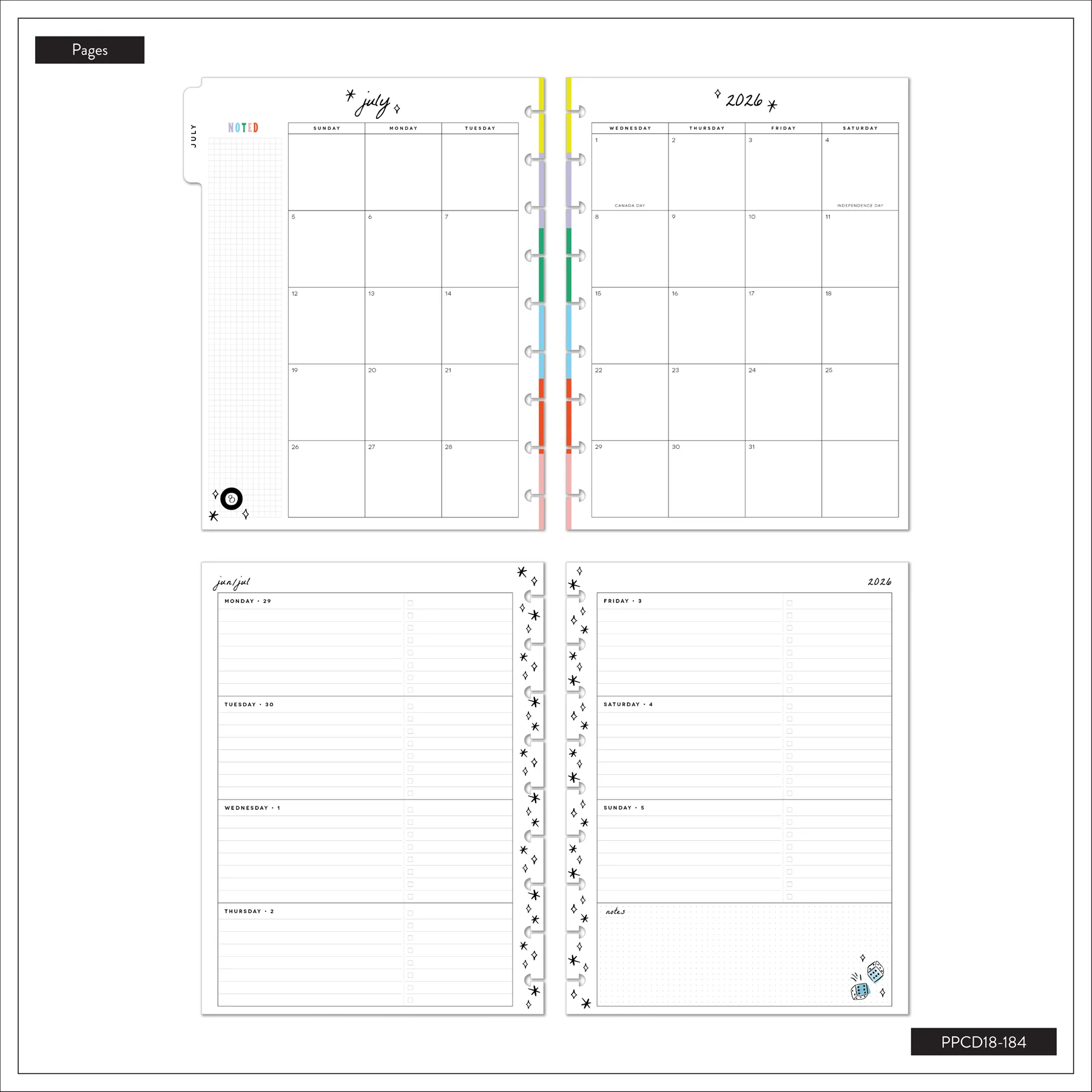 2026–2027 Lucky Day Customizable Planner - Classic Horizontal Layout - 18 Months - Image 18