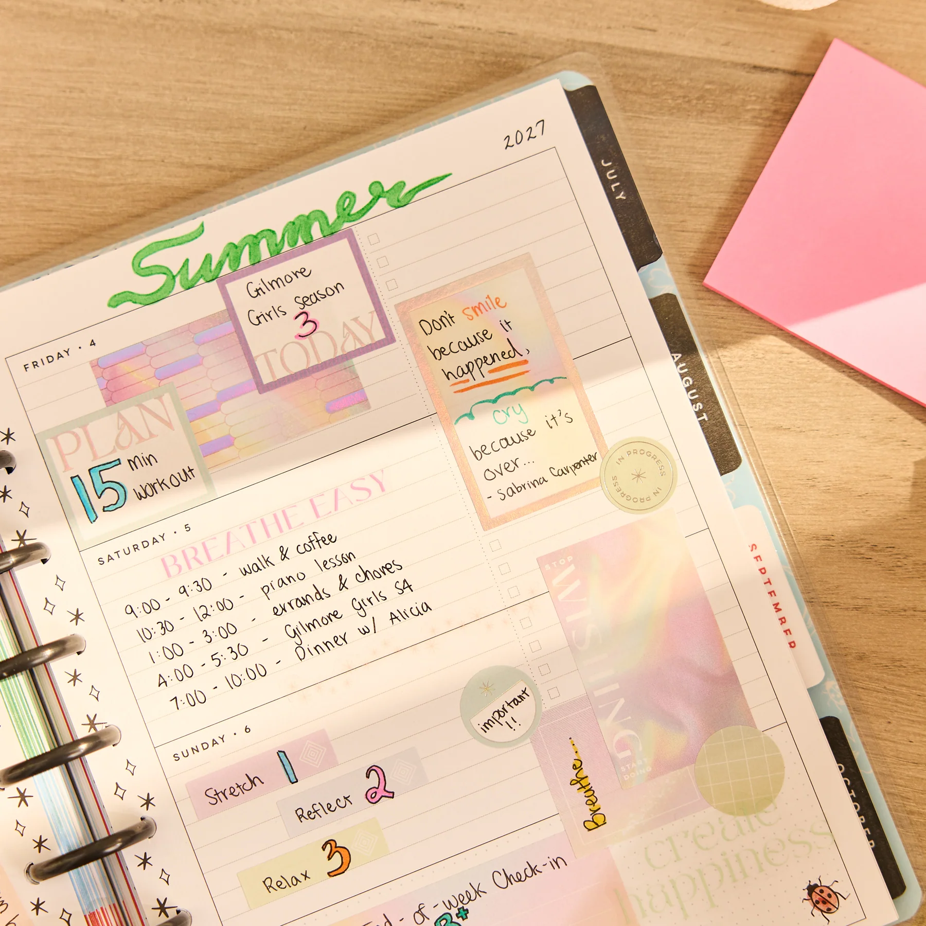 2026–2027 Lucky Day Customizable Planner - Classic Horizontal Layout - 18 Months - Image 6