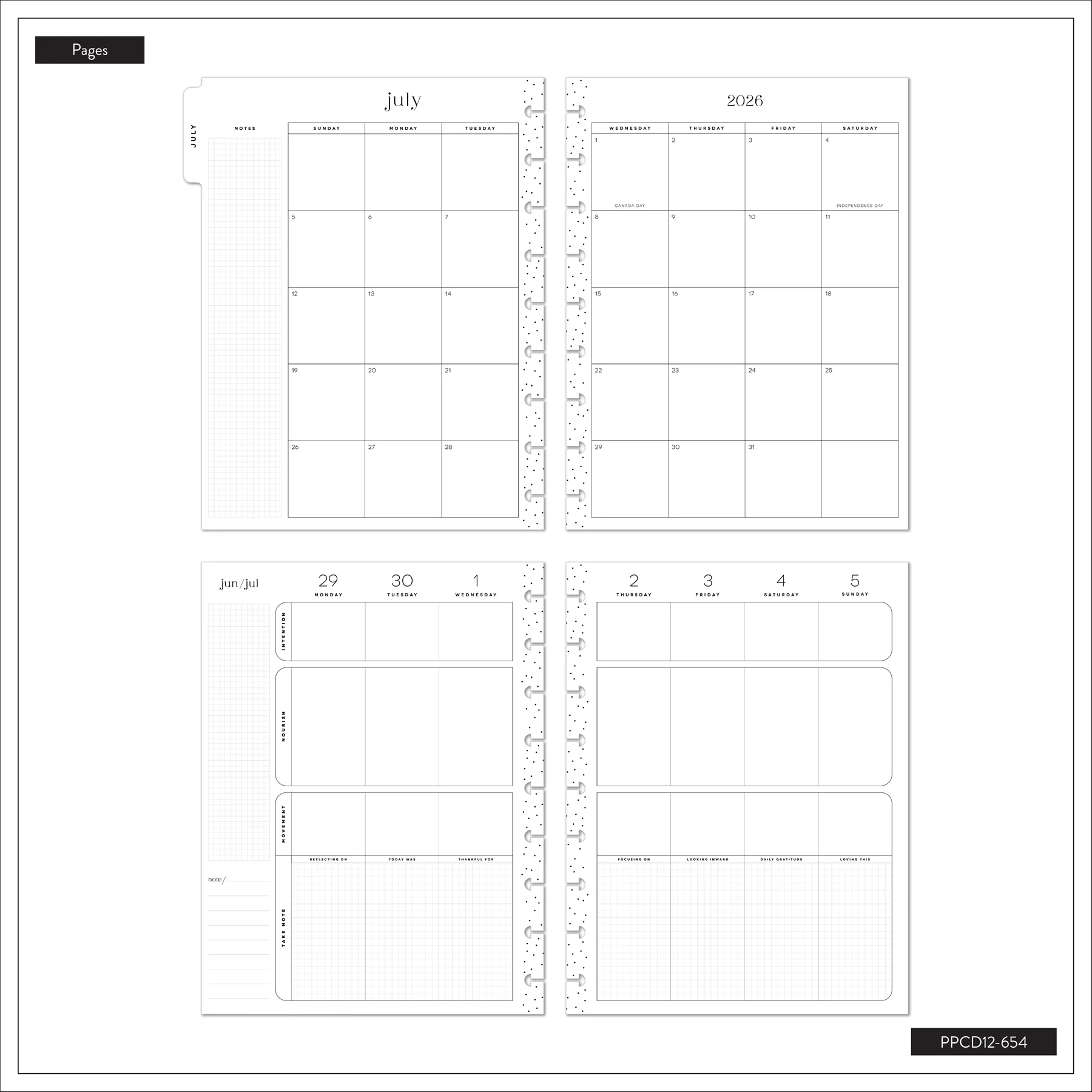 2026–2027 Modern Nature Customizable Wellness Planner - Classic Wellness Layout - 12 Months - Image 16