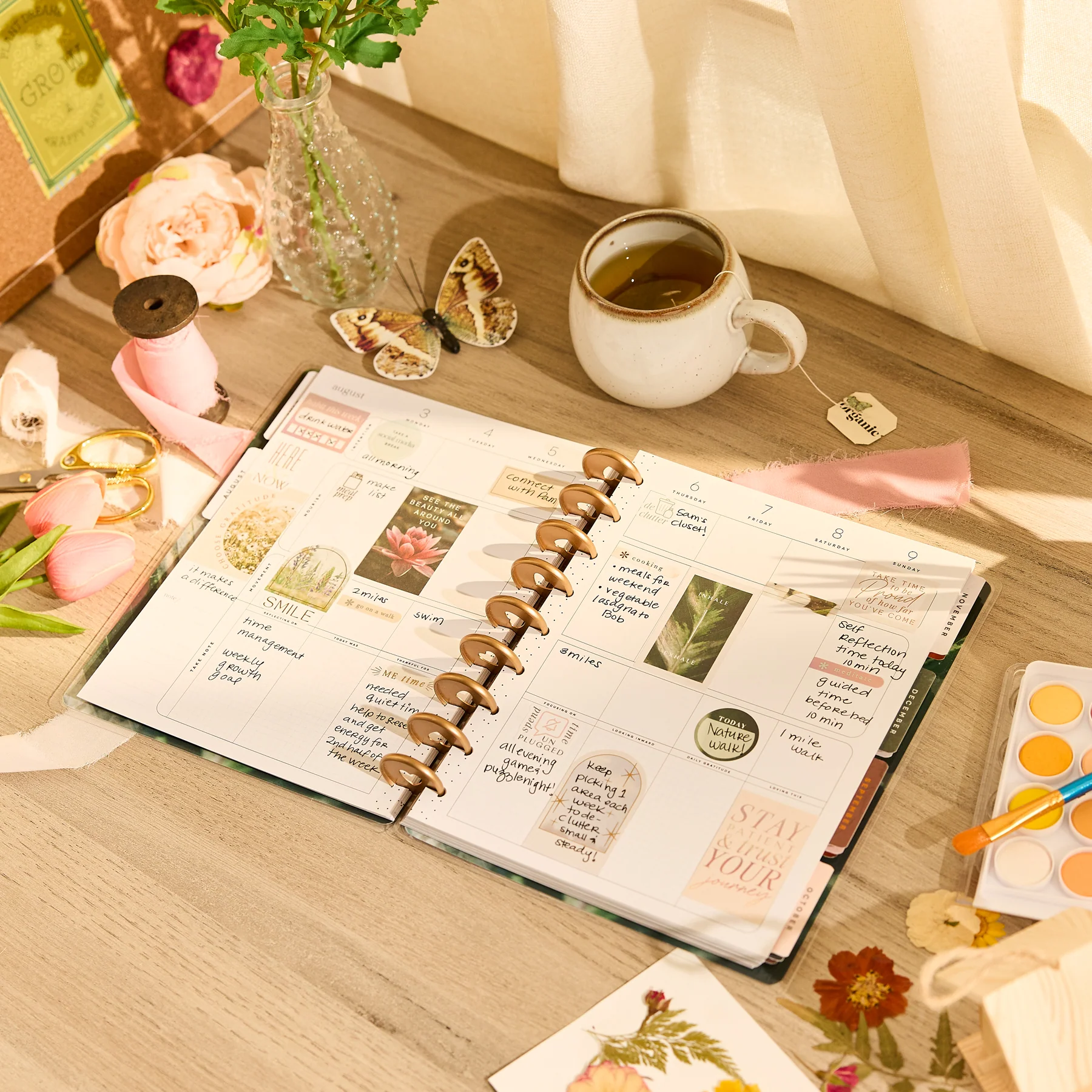 2026–2027 Modern Nature Customizable Wellness Planner - Classic Wellness Layout - 12 Months - Image 4